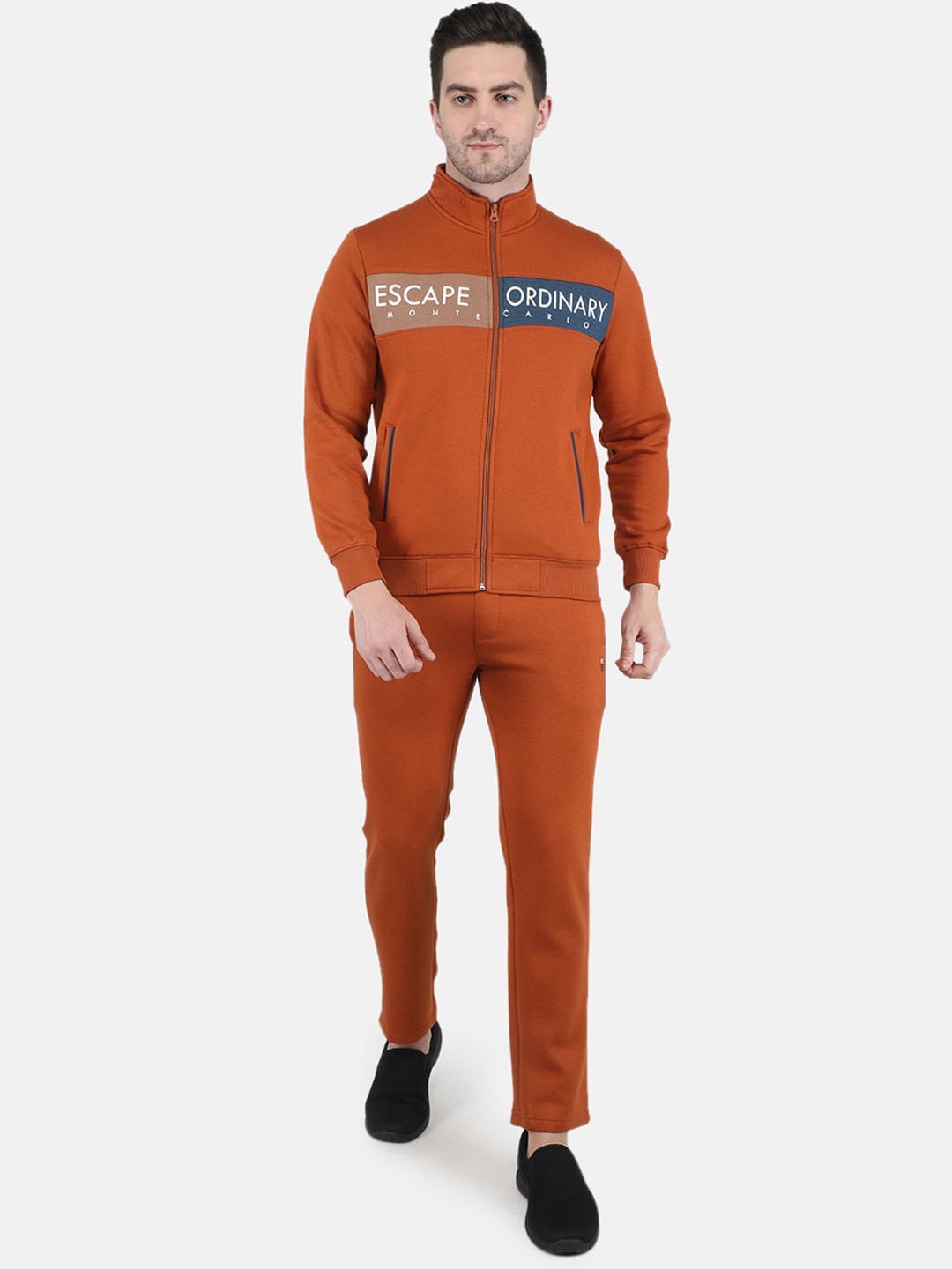 

Monte Carlo Men Rust Printed Tracksuits