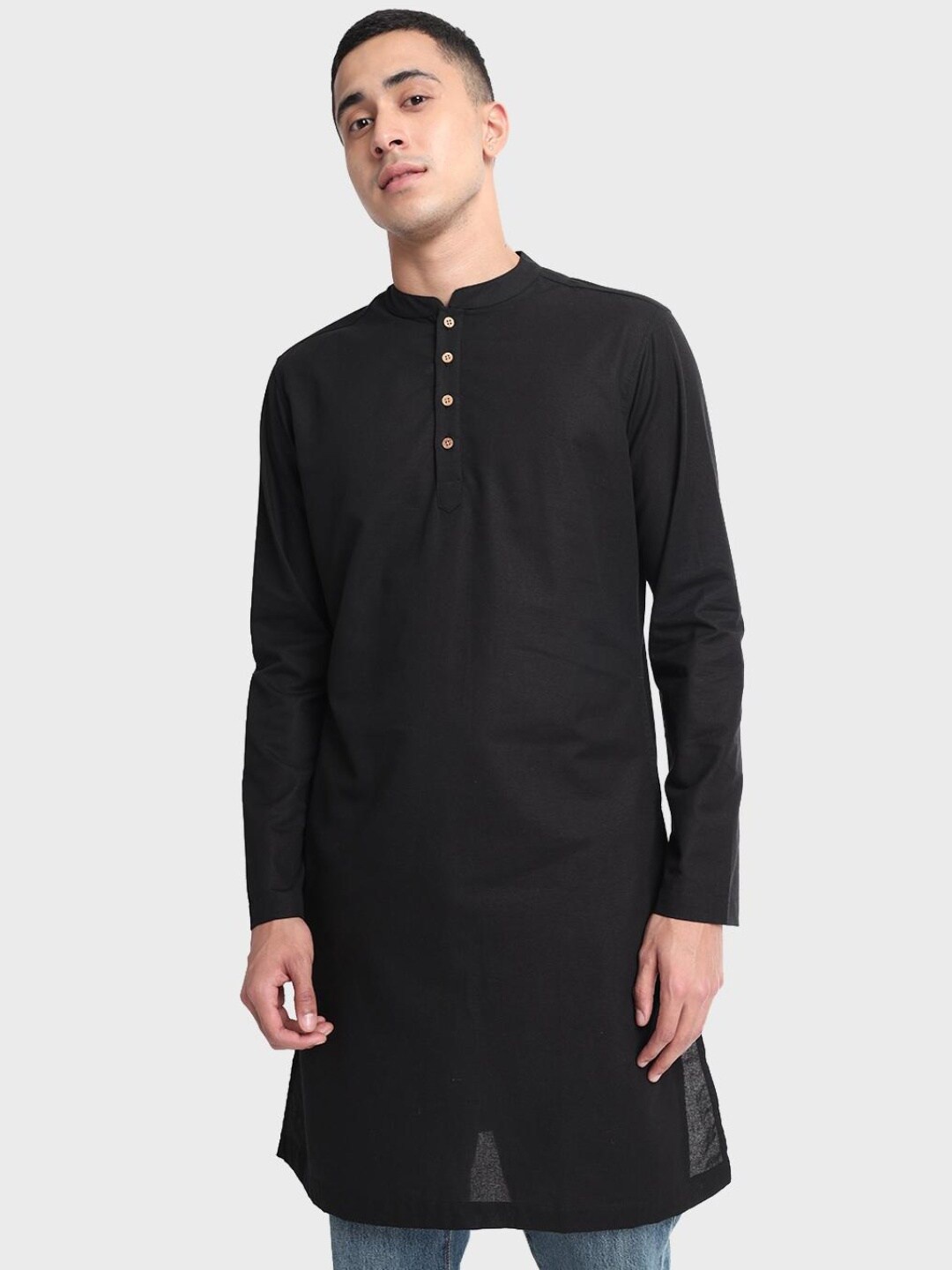 

Bewakoof Plus Men Black Kurta