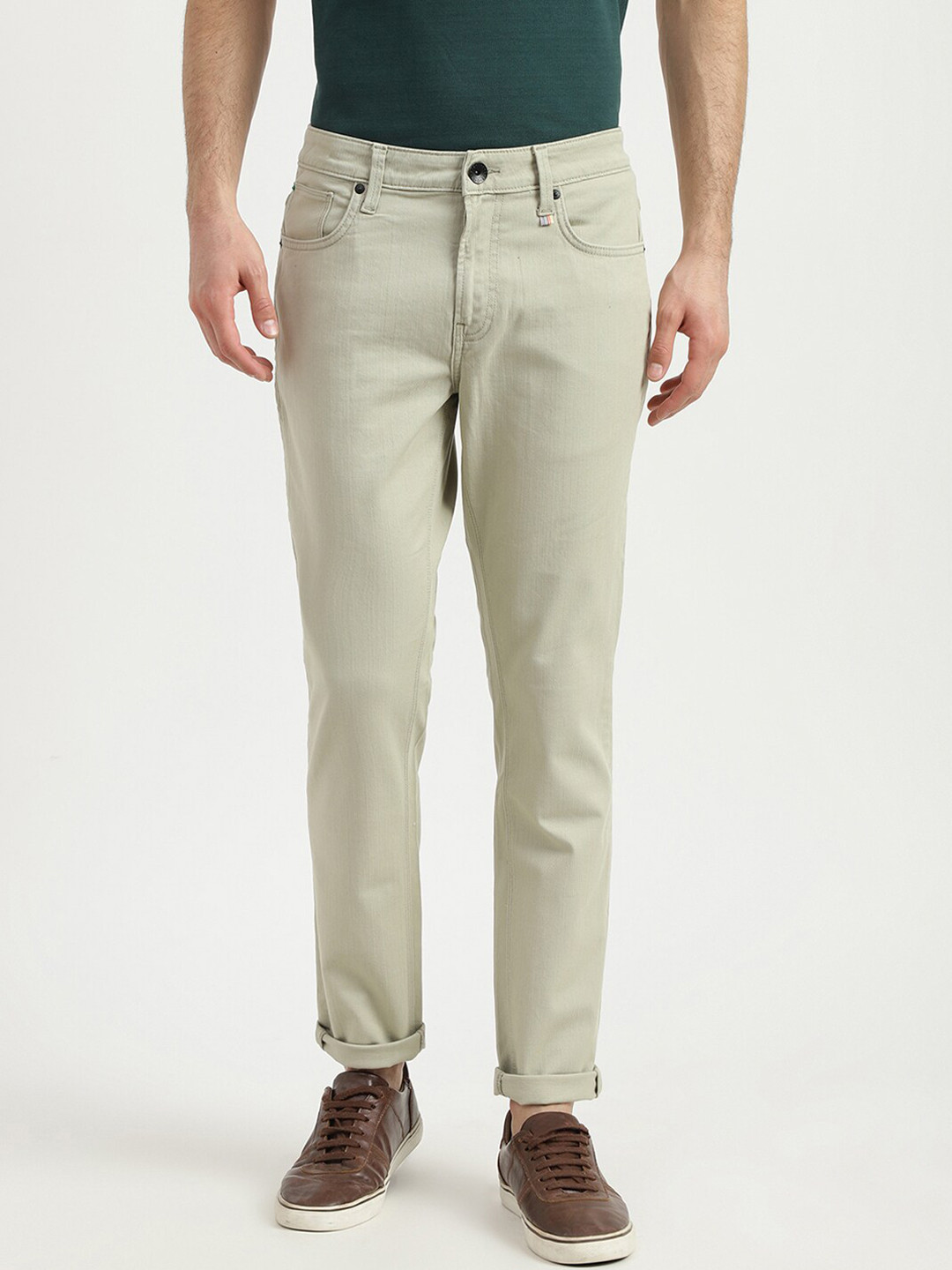 

United Colors of Benetton Men Off White Slim Fit Jeans