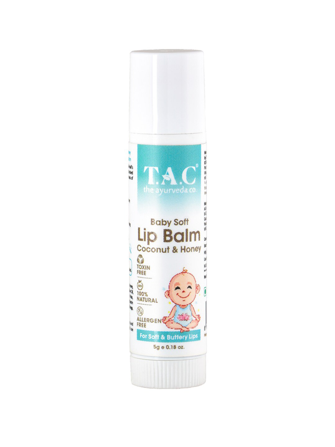 

TAC - The Ayurveda Co. Baby Soft Coconut & Honey Lip Balm 5g, Transparent