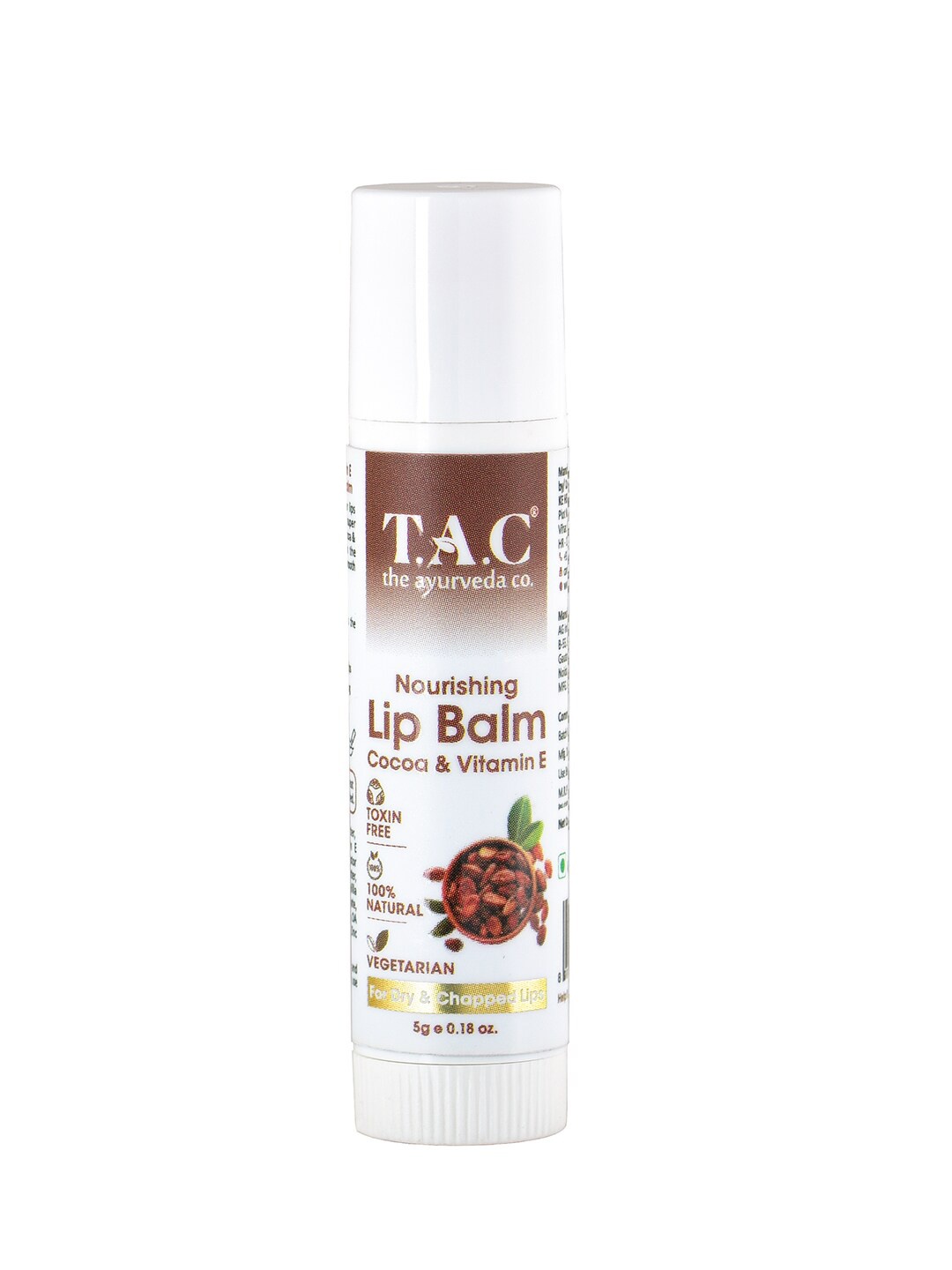 

TAC - The Ayurveda Co. Cocoa & Vitamin E Nourishing Lip Balm 5g, Brown