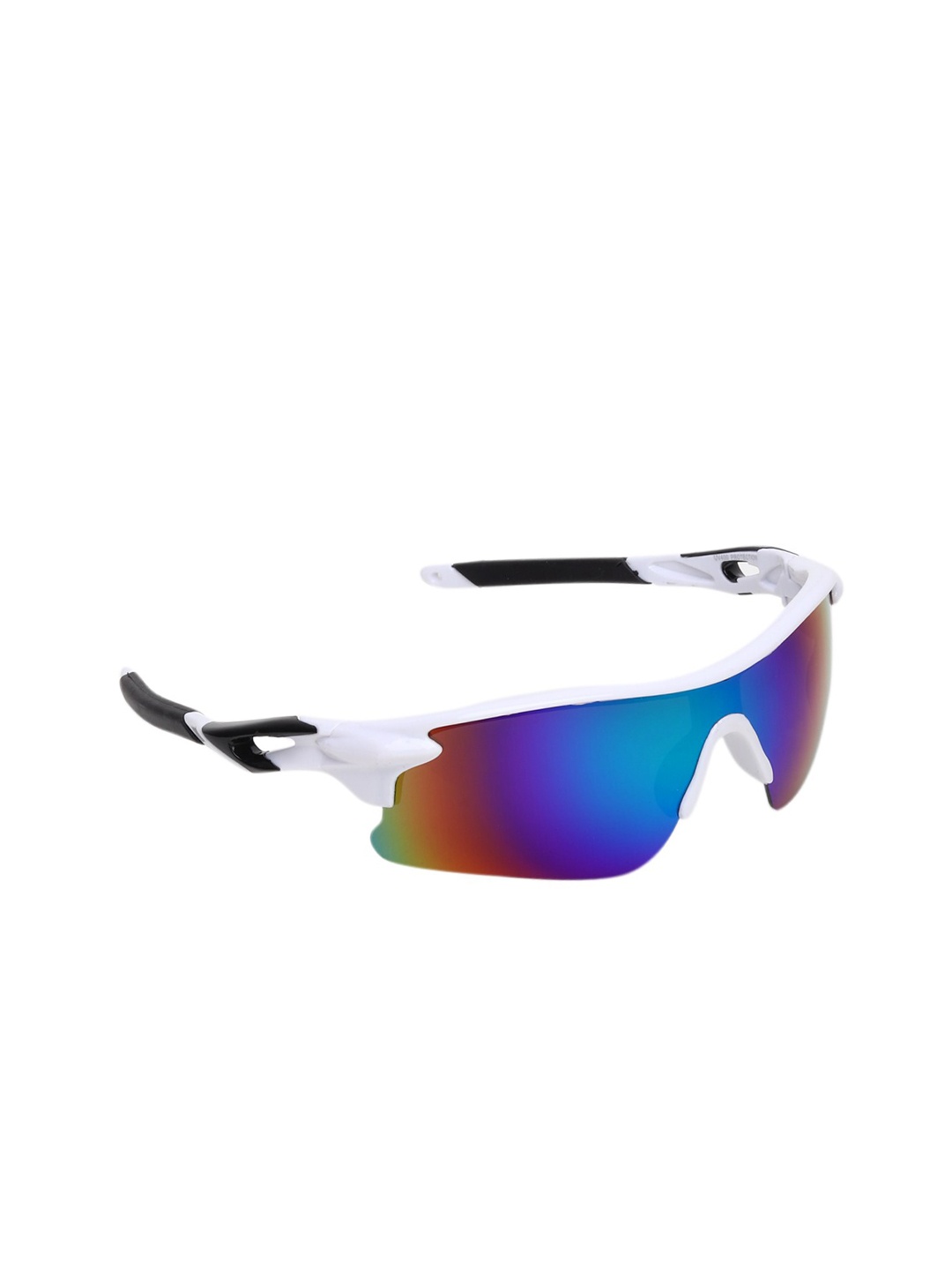 

GARTH Unisex Blue Lens & White Sports Sunglasses & UV Protected Lens SPRT_WHITE-BLUE_GRT