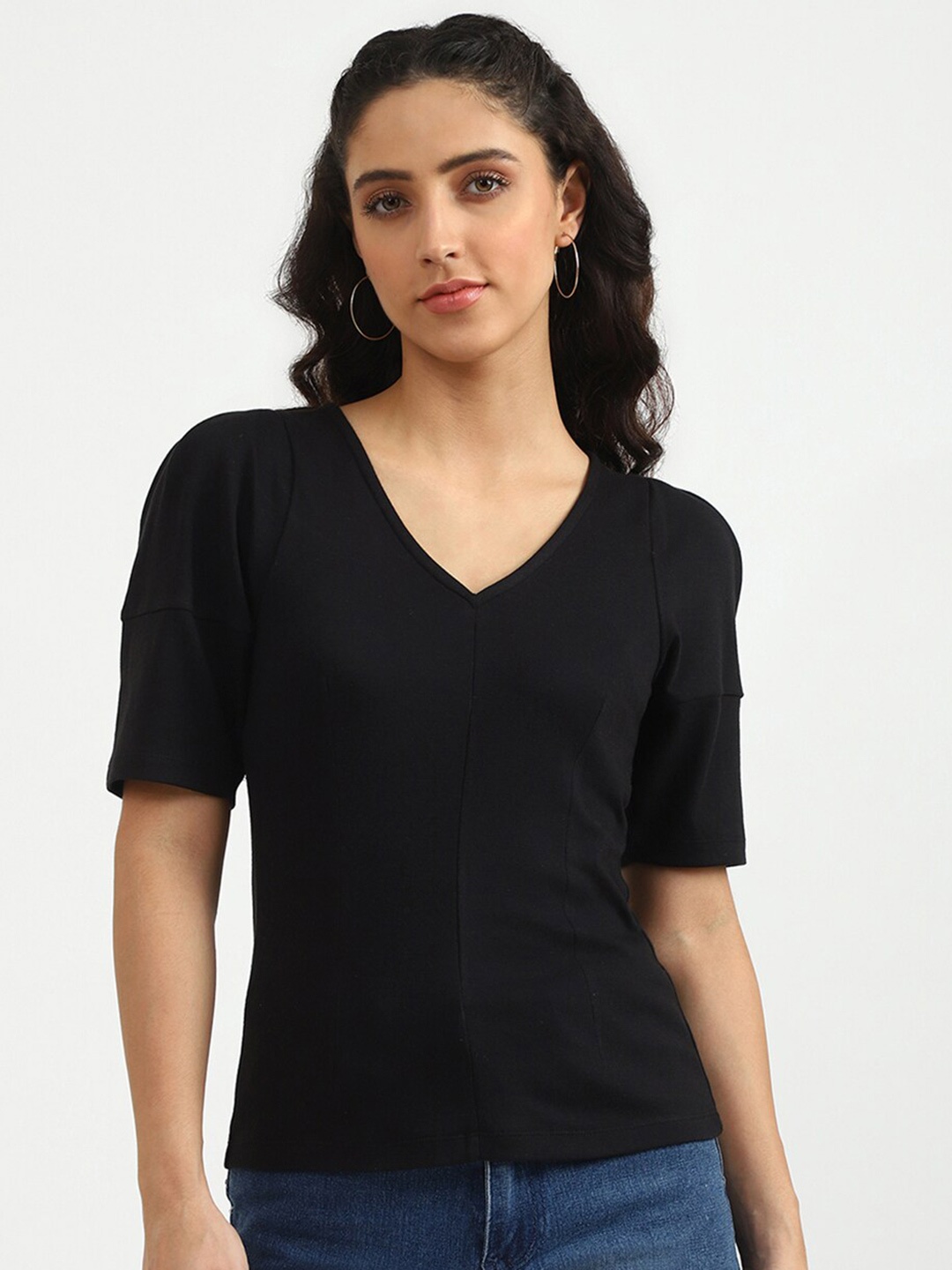 

United Colors of Benetton Black Solid Top
