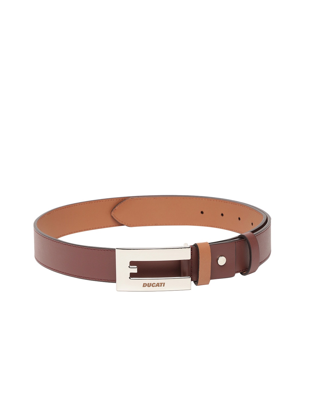 

Ducati Men Solid Leather Belt, Brown