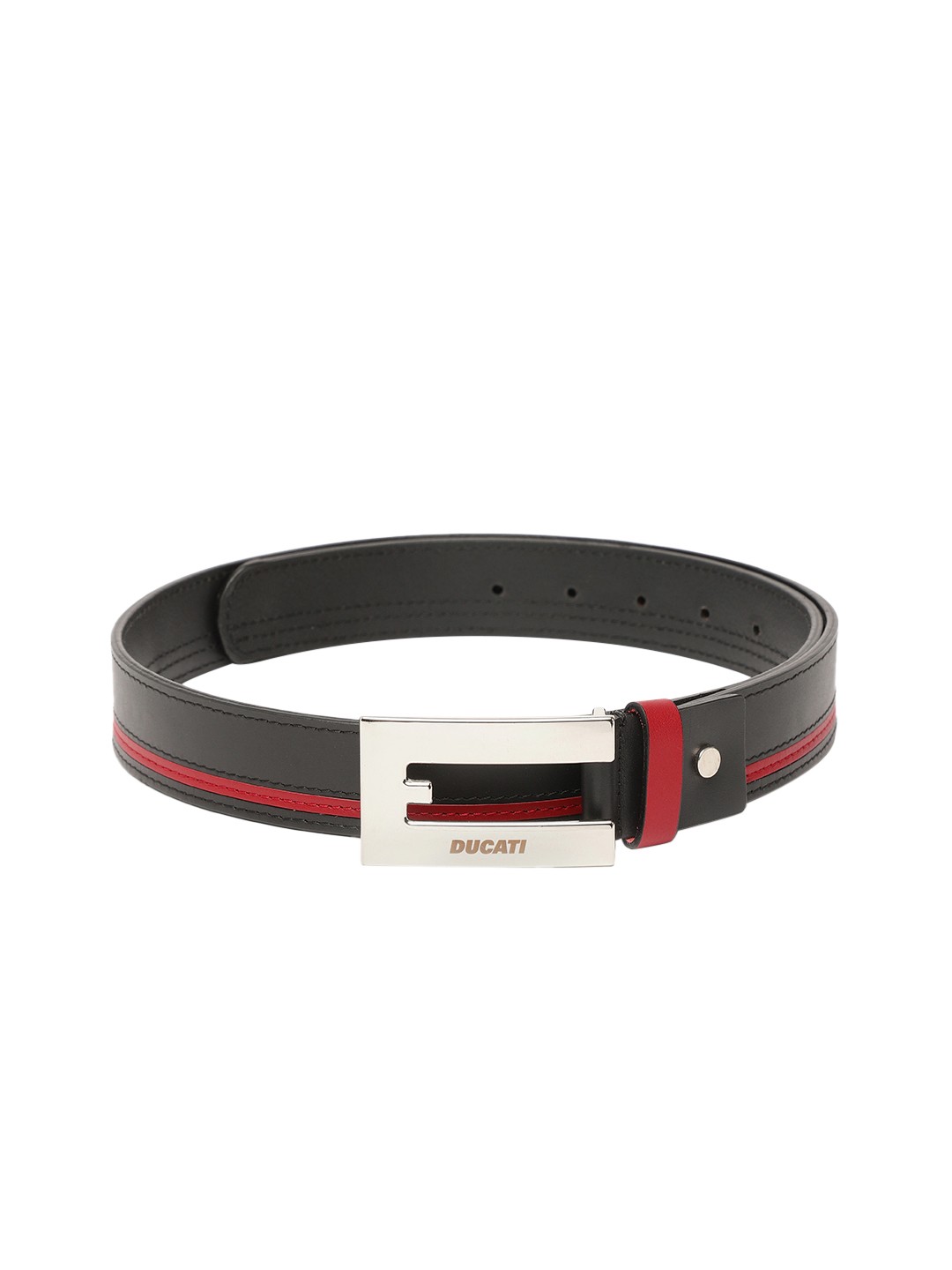 

Ducati Men Leather Belt, Black