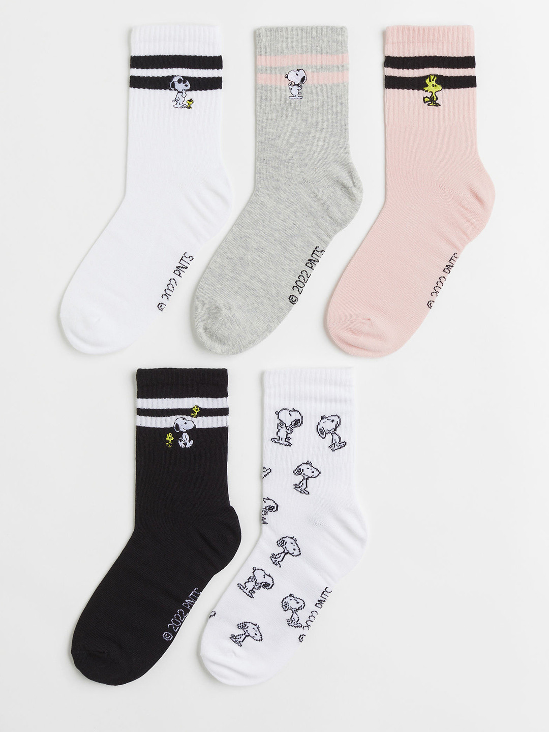 

H&M Girls 5-Pack Black & Grey Socks