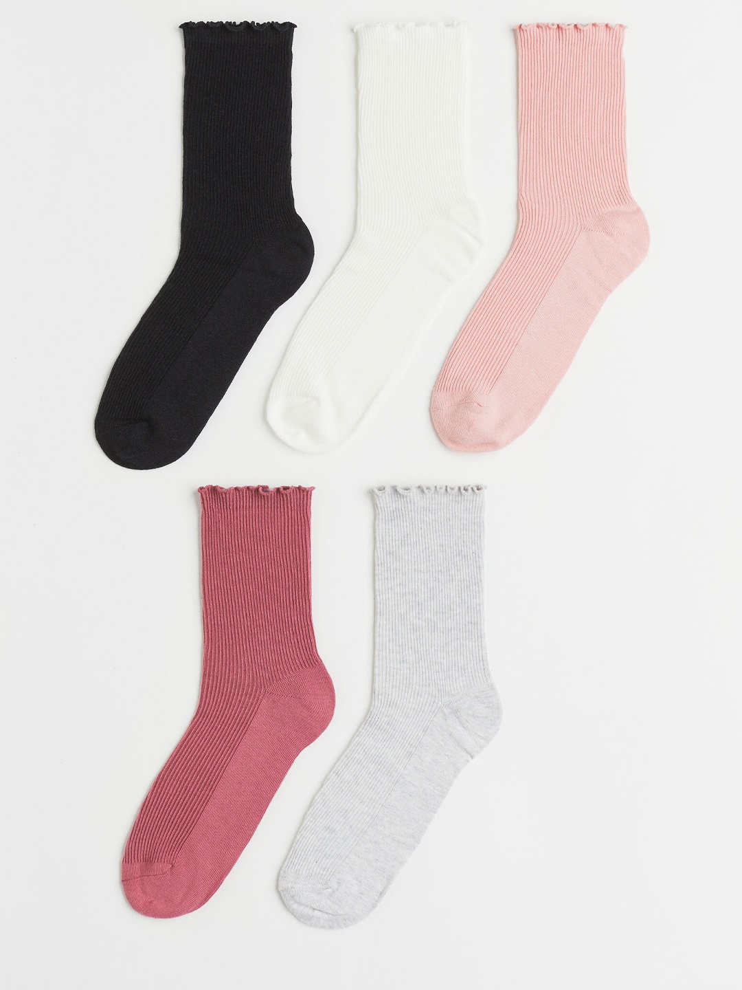 

H&M Girls 5-Pack Socks, Black