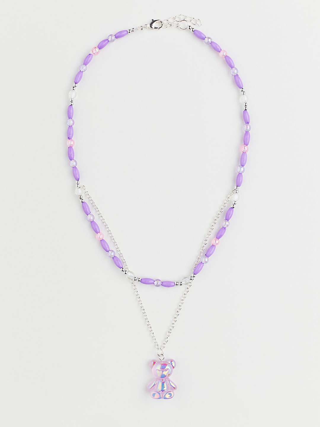 

H&M Girls Beaded Necklace, Silver
