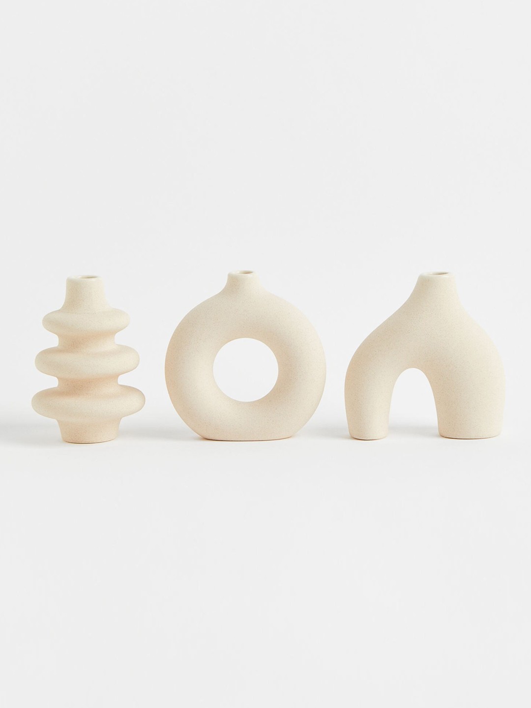 

H&M 3-Pack Mini Stoneware Vases, Beige