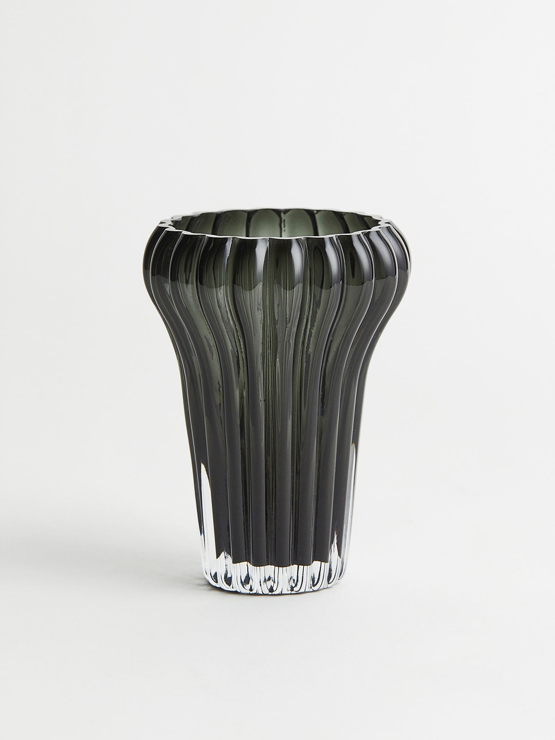 

H&M Grey Small Fluted Vase