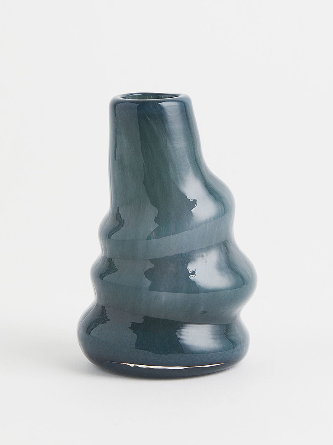 

H&M Blue Small Glass Vase