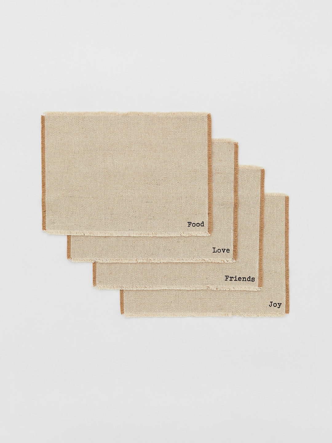 

H&M Beige 4-Pack Jute-Blend Table Mats