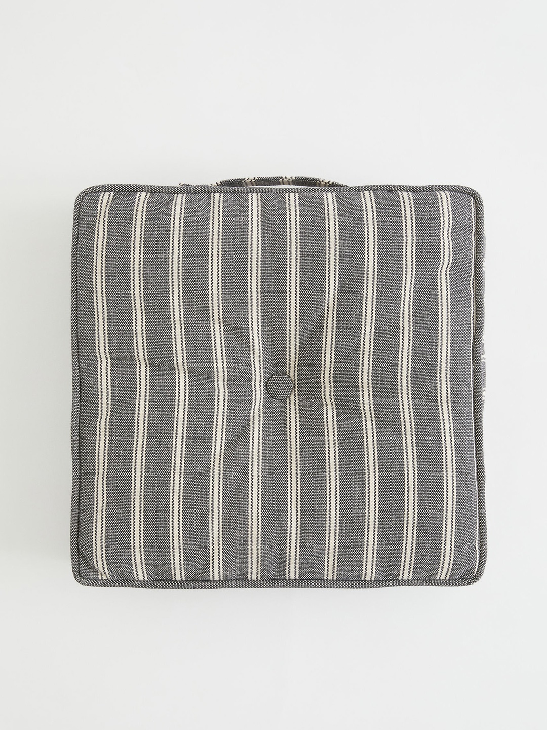 

H&M Grey Striped Seat Cushion