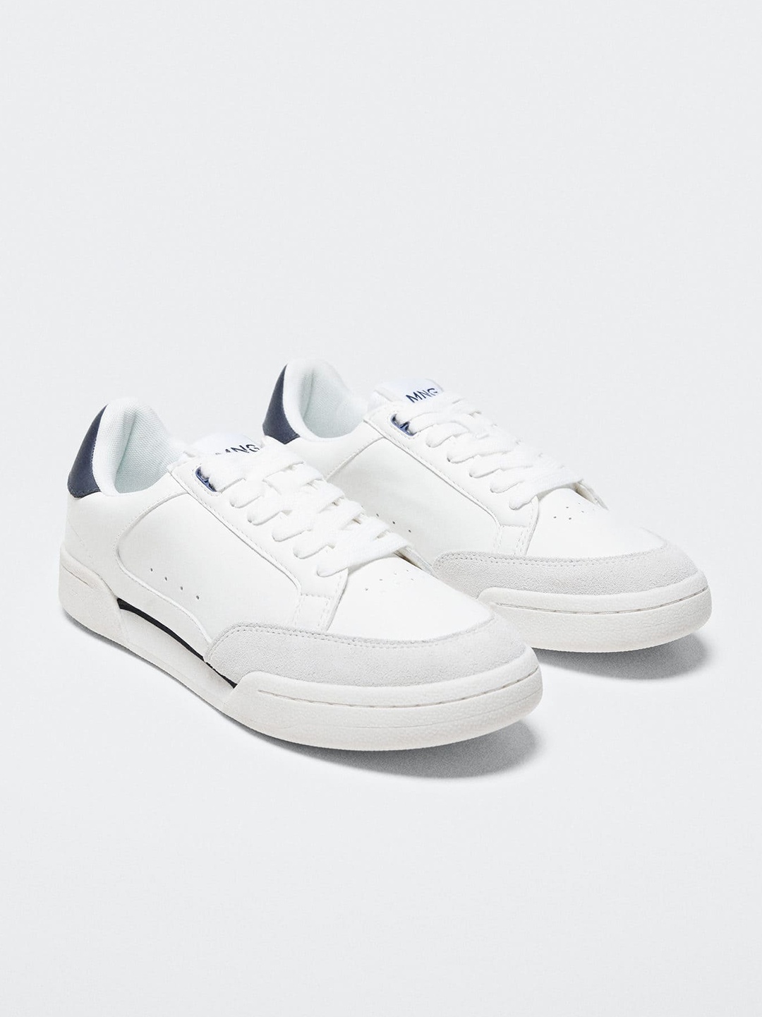 

MANGO MAN Men White Solid Sneakers