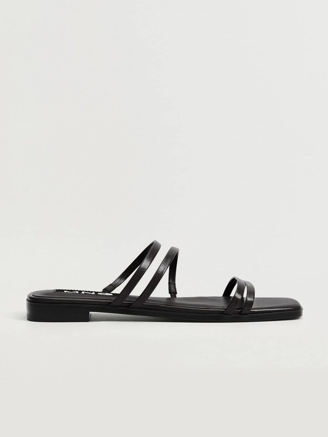 

MANGO Women Black Solid Open Toe Flats