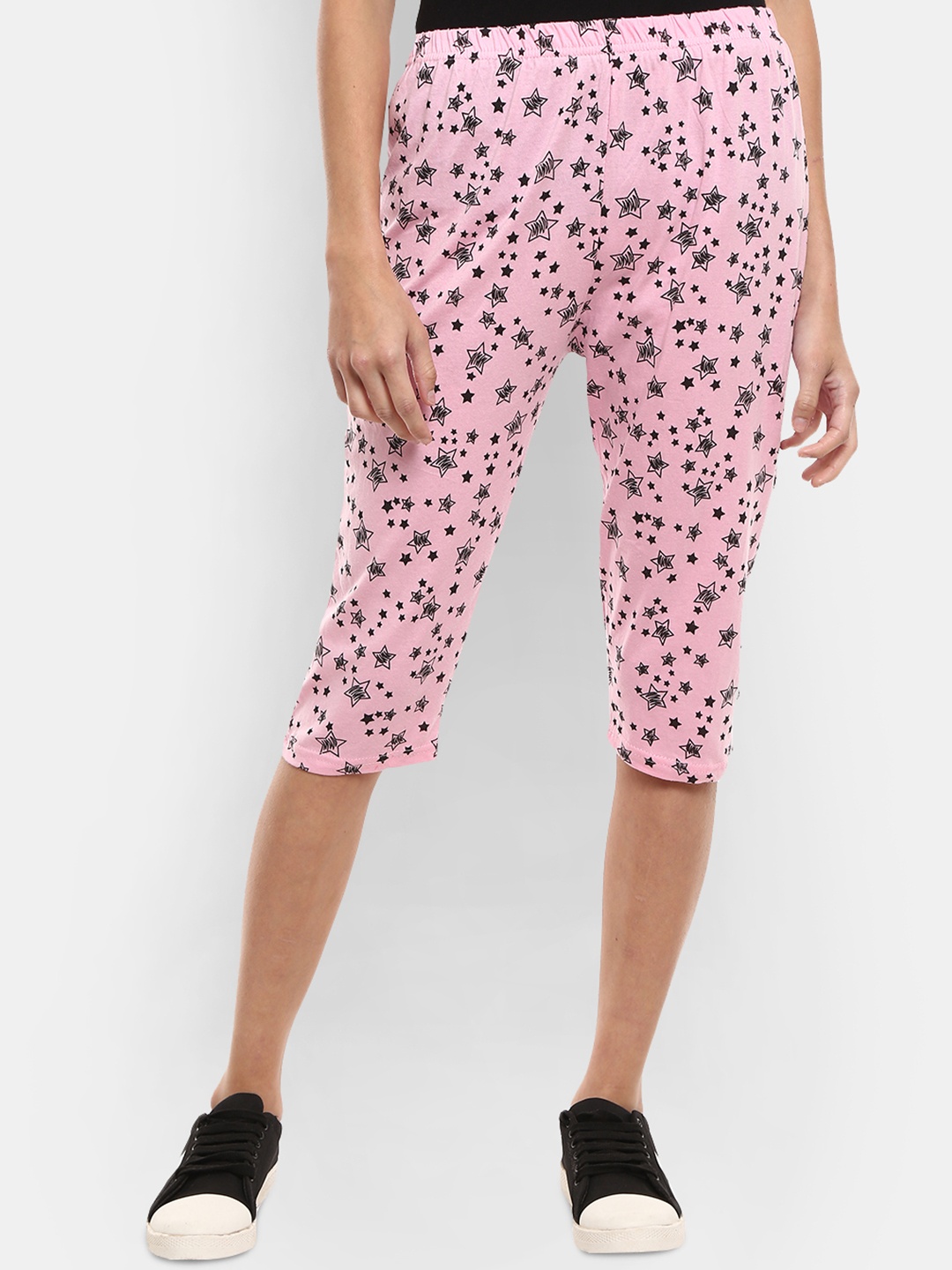 

V-Mart Women Pink Printed Capris
