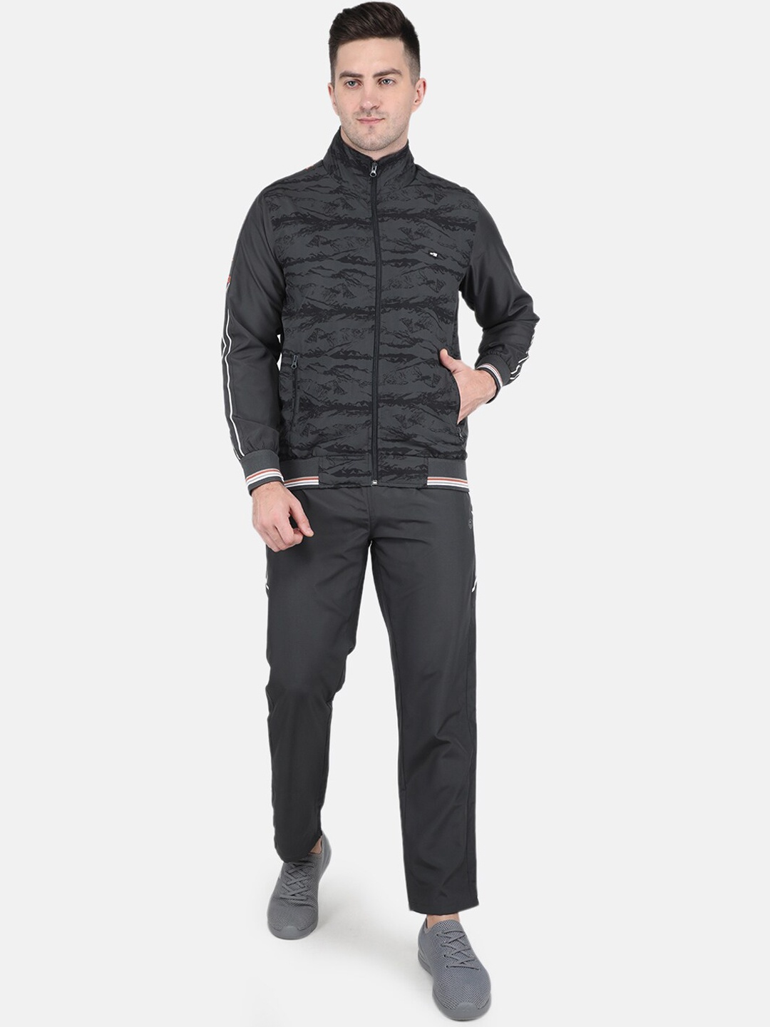 

Monte Carlo Men Grey Printed Tracksuits