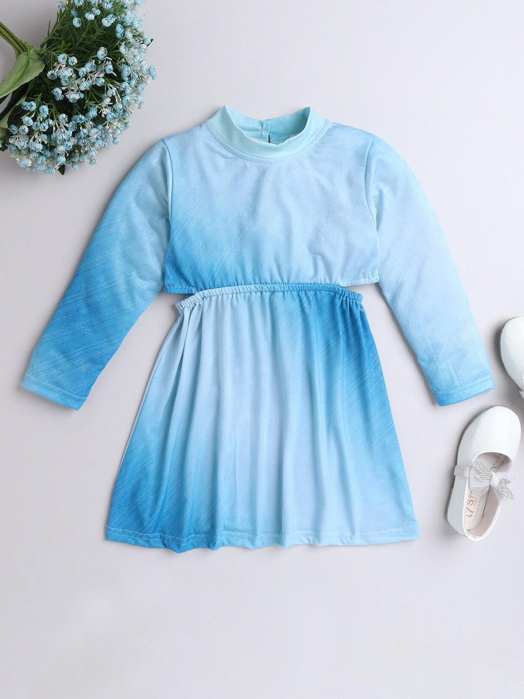 

taffykids Girls Blue Tie and Dye Dress