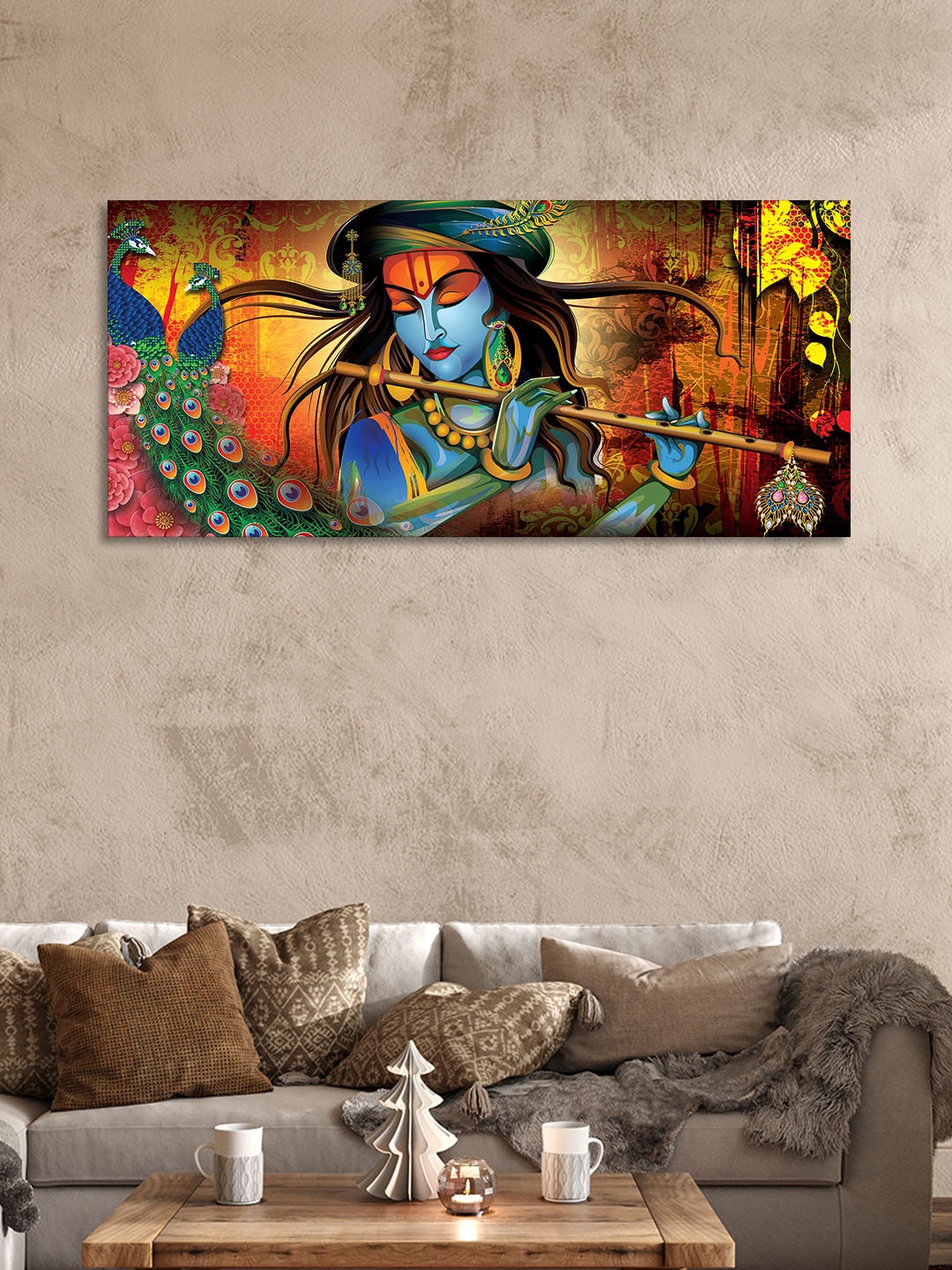 

VibeCrafts Set Of 5 Ganga Ghat Canvas Wall Art, Blue