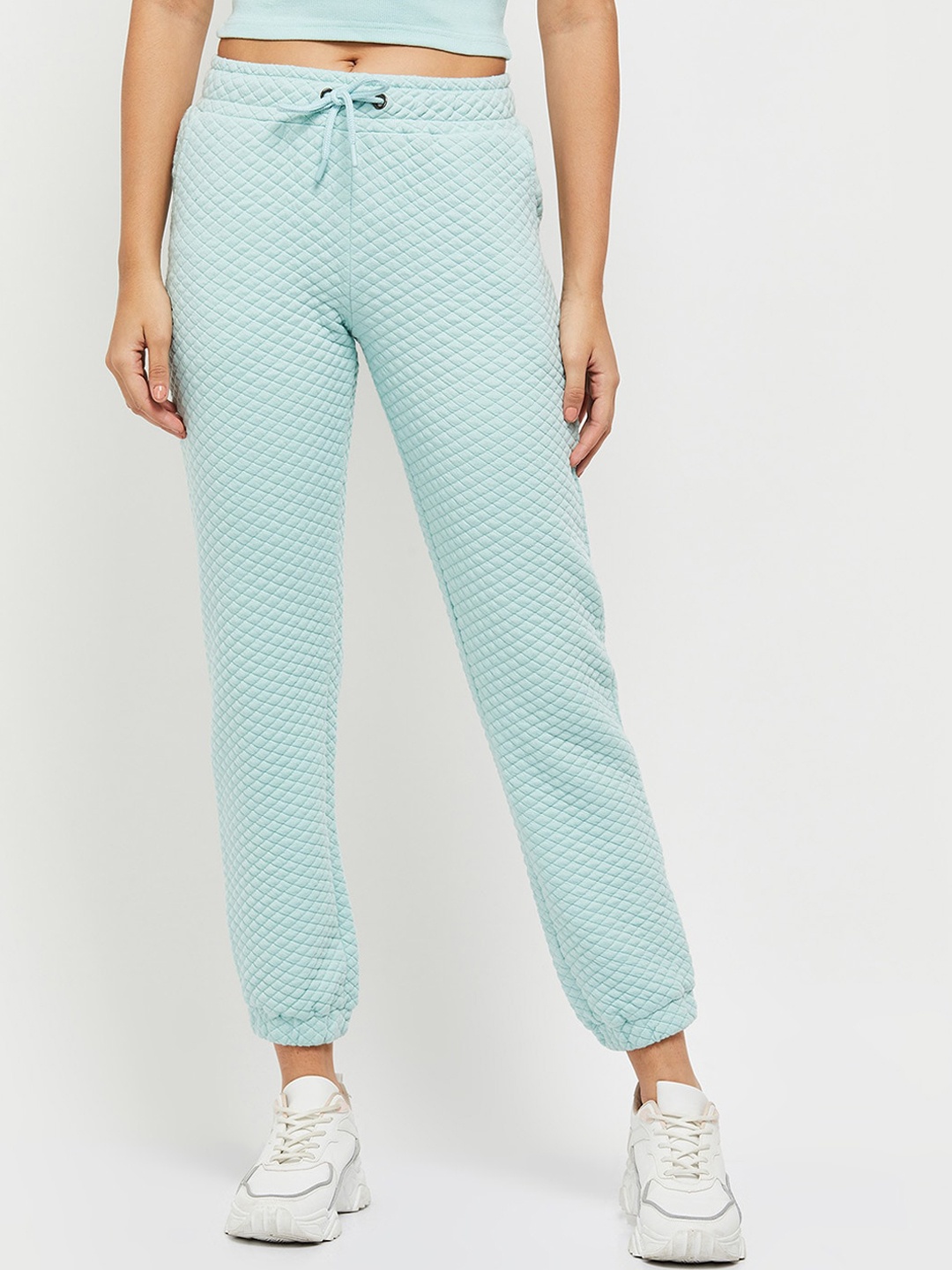 

max Women Green Textured Joggers