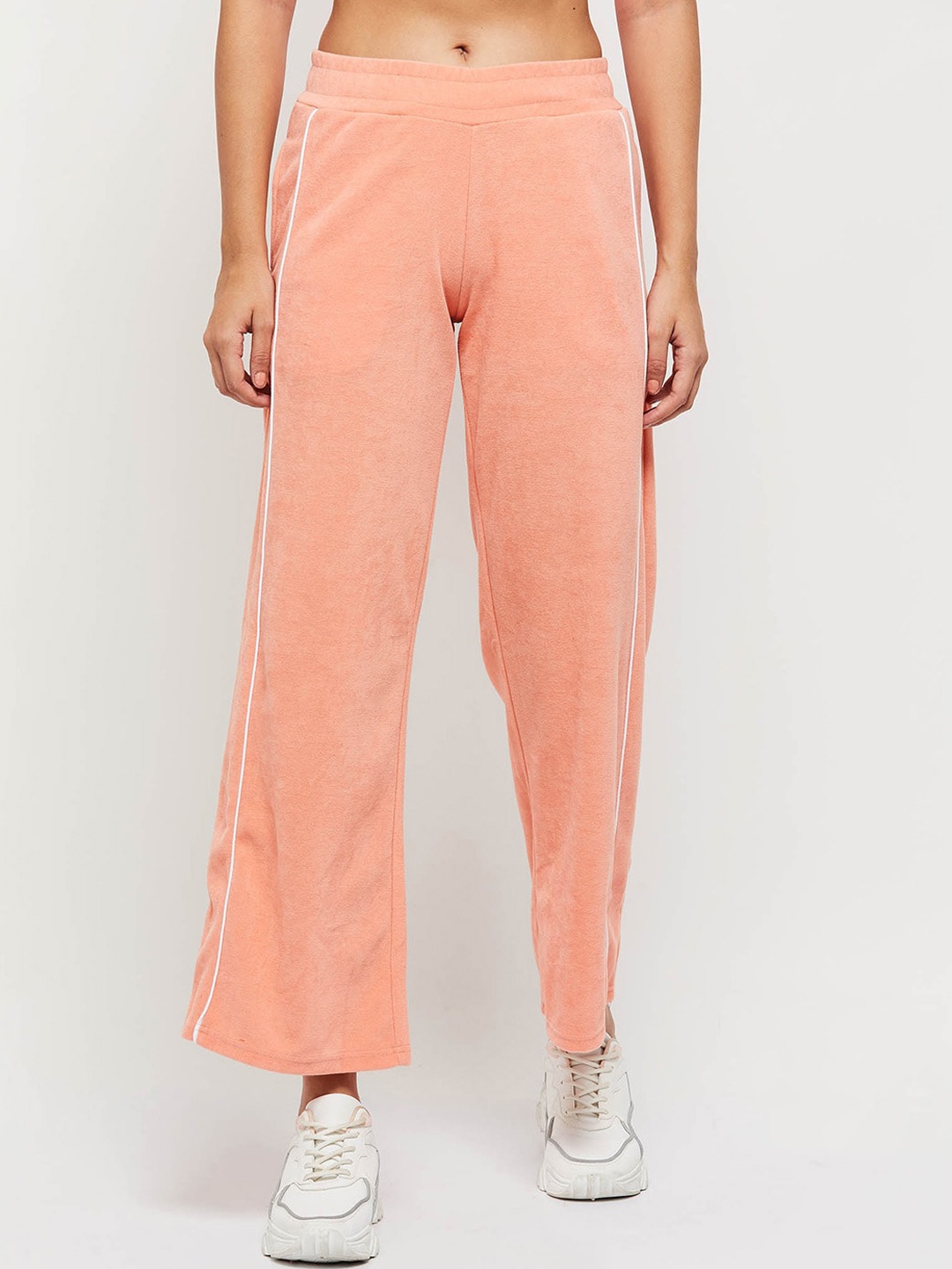 

max Women Peach-Coloured Solid Track Pant