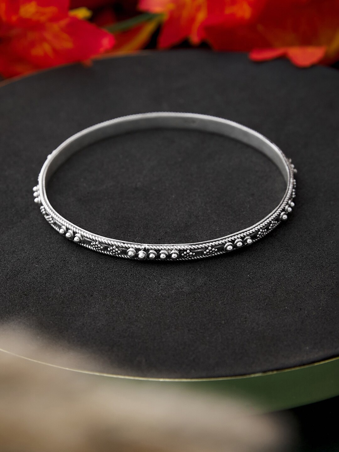 

Fabindia Women Silver-Toned Silver Bangle-Style Bracelet