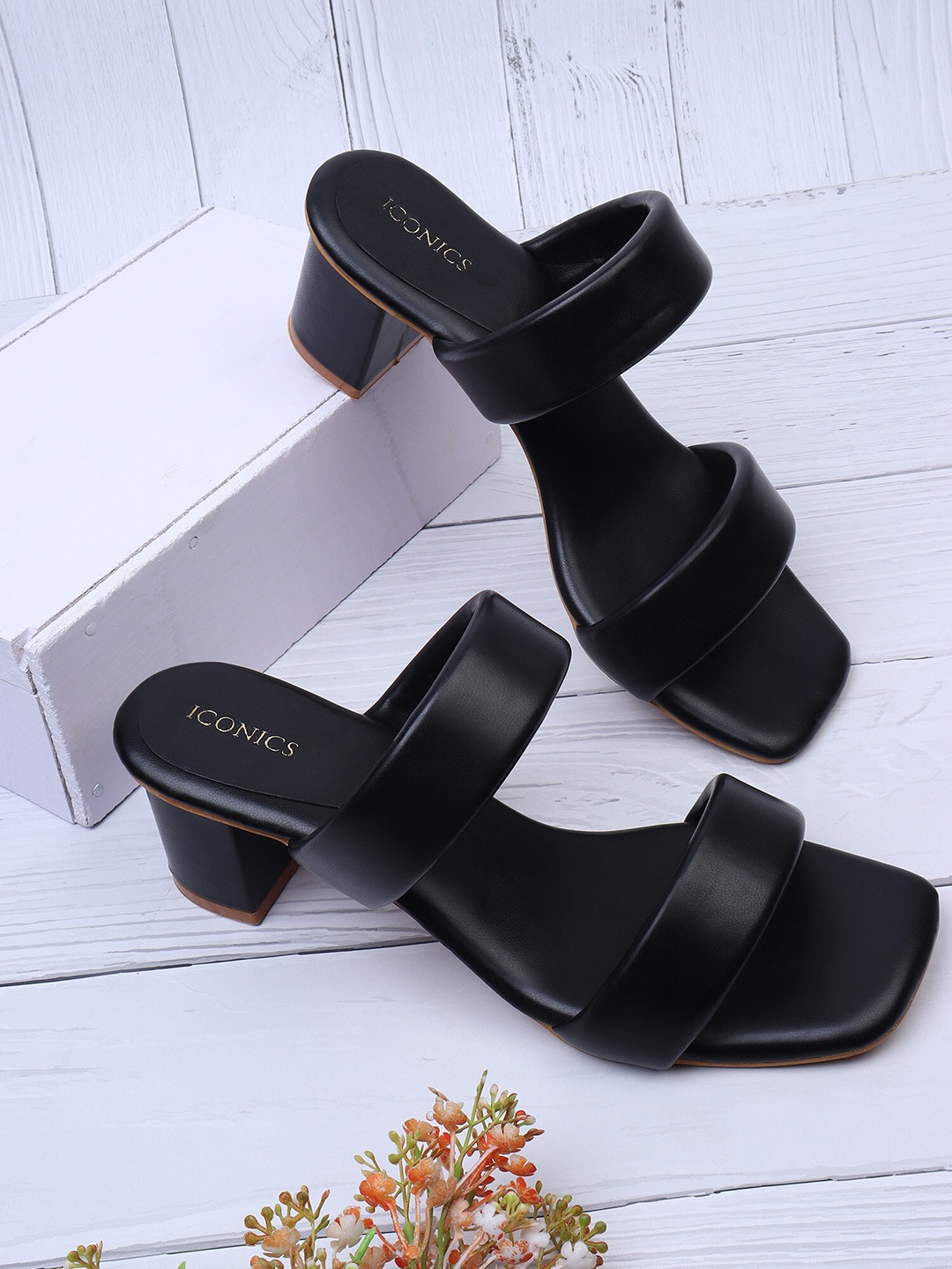 

ICONICS Black Block Heels