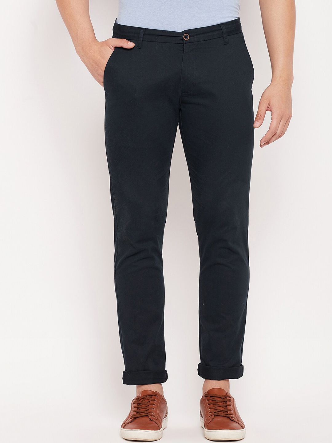 

Duke Men Blue Slim Fit Cotton Trousers