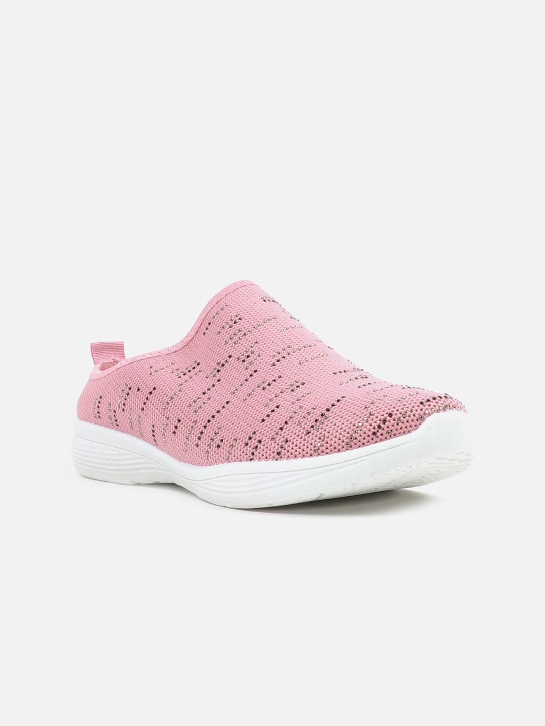 

Carlton London Women Pink Embellished Slip-On Sneakers