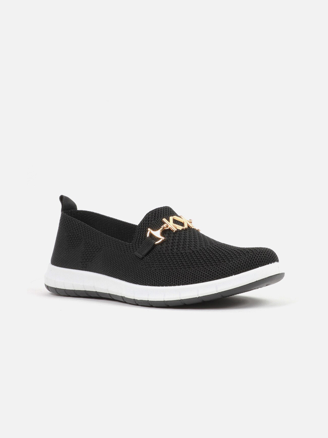 

Carlton London Women Black Solid Slip-On Sneakers