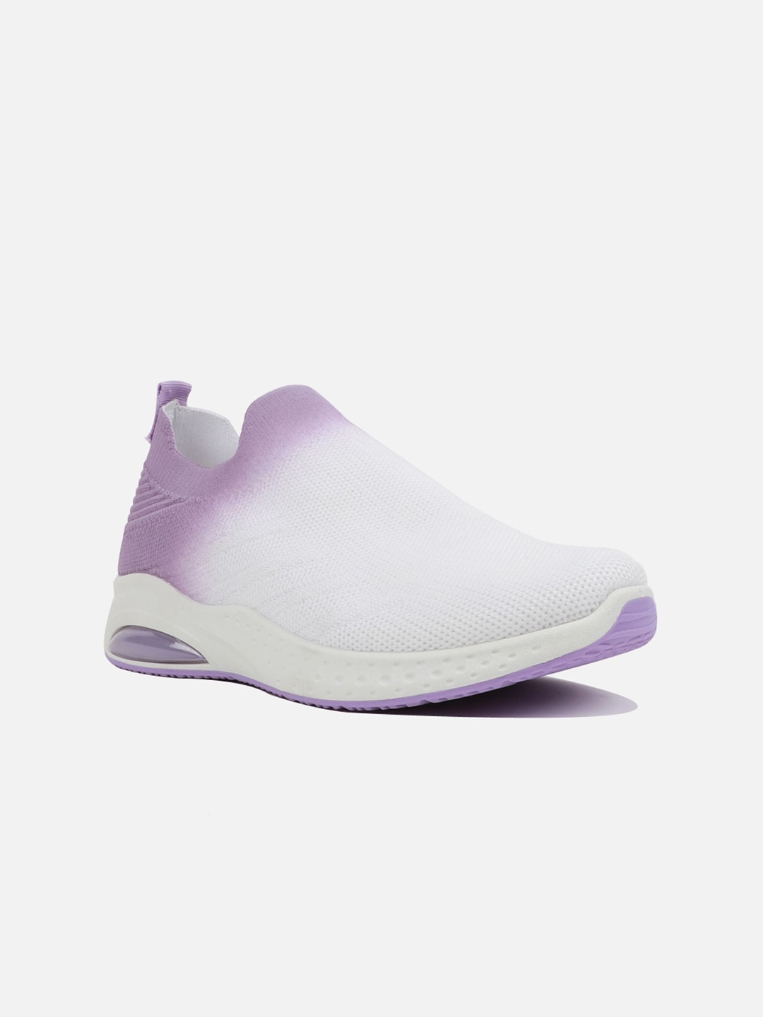 

Carlton London Women Purple & White Colourblocked Slip-On Sneakers
