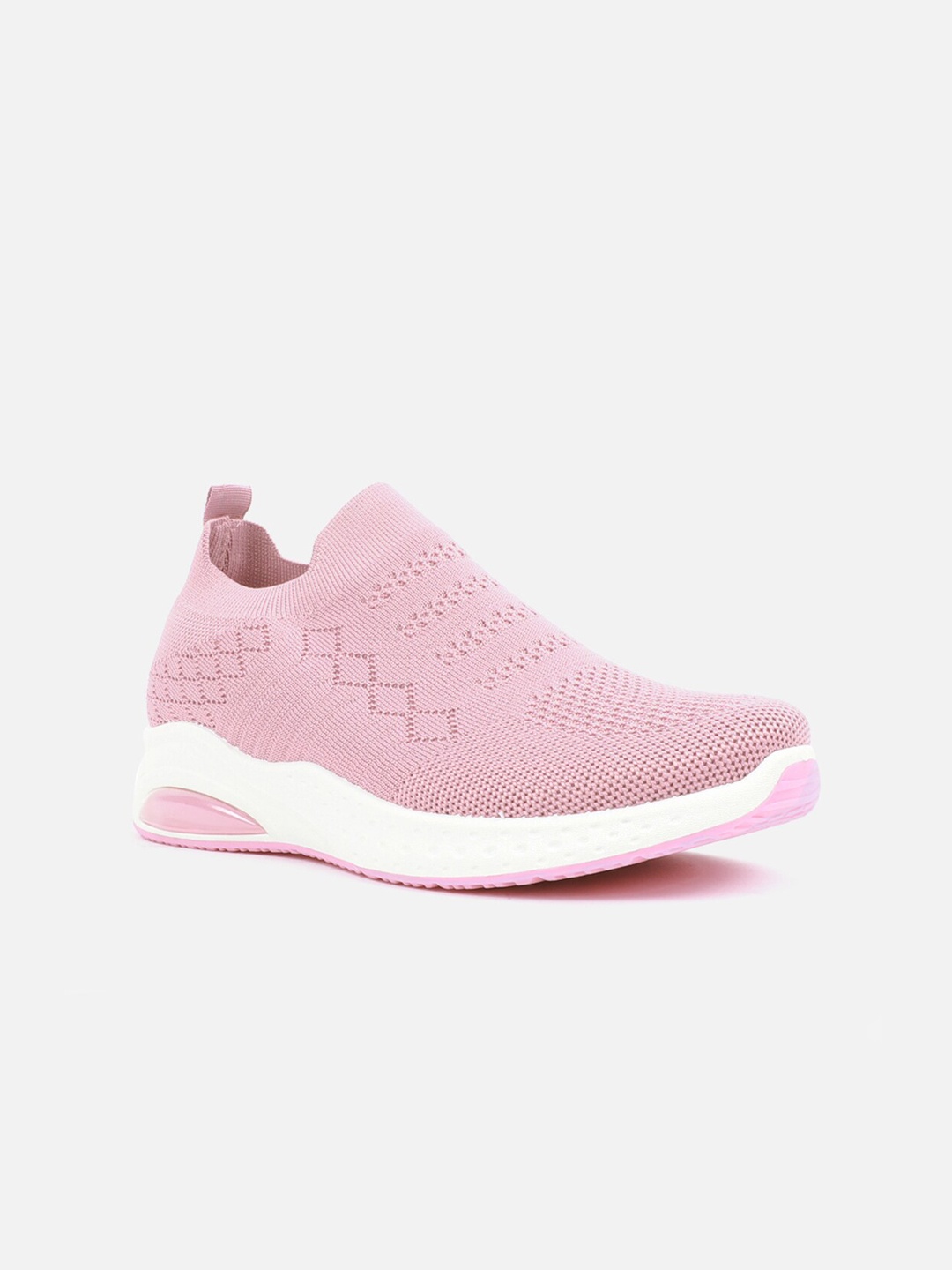 

Carlton London Women Pink Woven Design Slip-On Sneakers