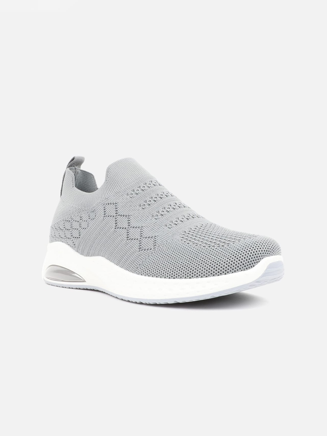 

Carlton London Women Grey Woven Design Synthetic Sneakers