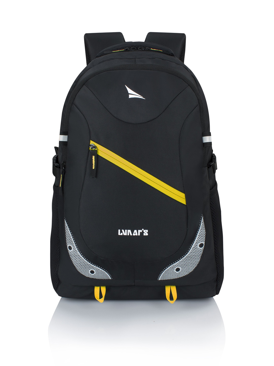

LUNAR'S Unisex Black & Yellow Backpack