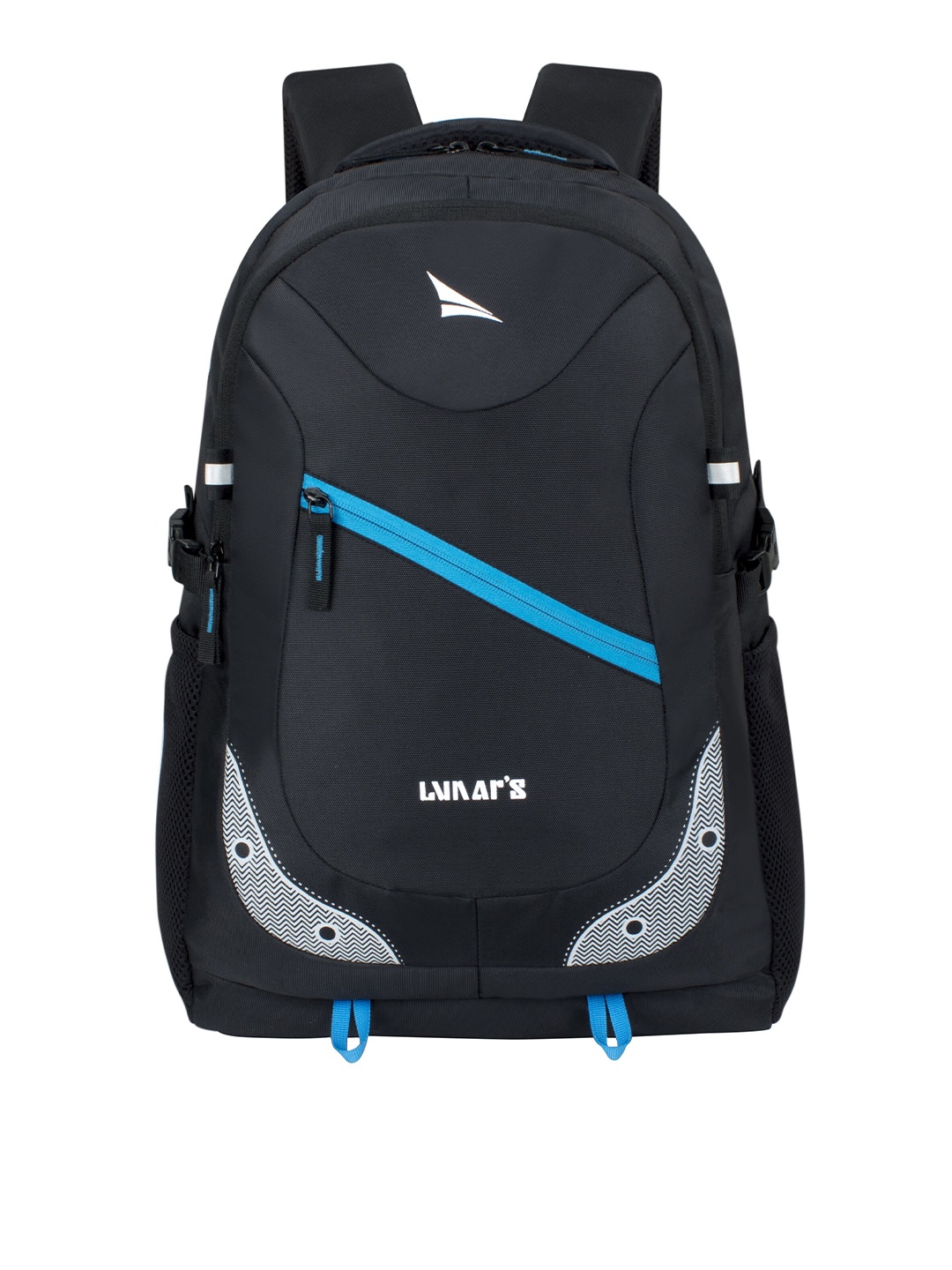 

LUNAR'S Unisex Blue & Black Embroidered Backpack