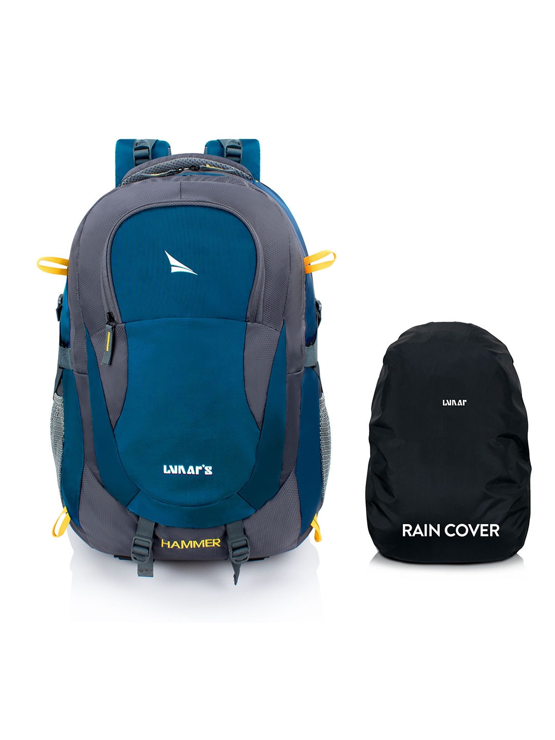 

LUNAR'S Unisex Blue & Grey Colourblocked Backpack