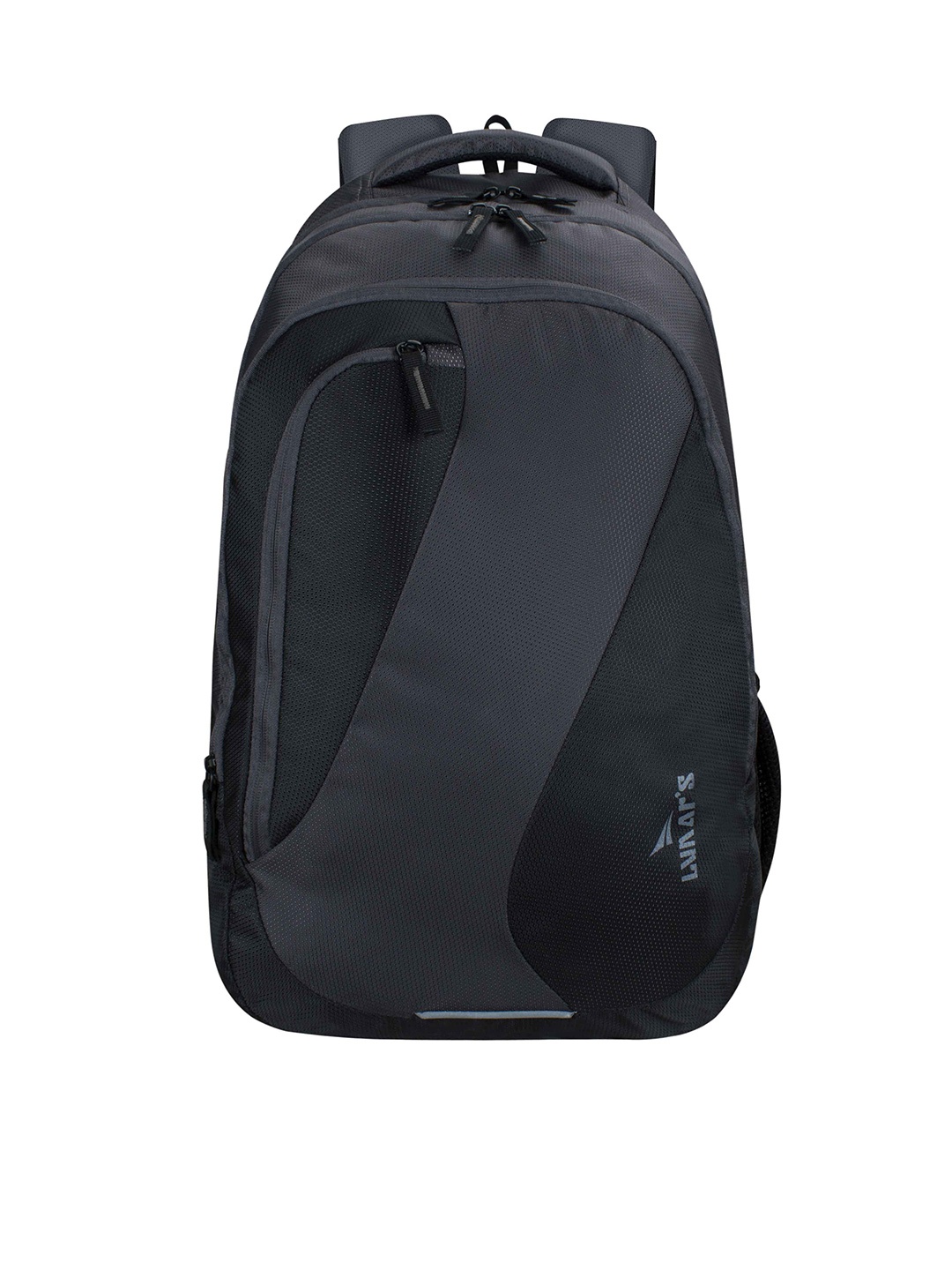 

LUNAR'S Unisex Black & Grey Embroidered Backpack