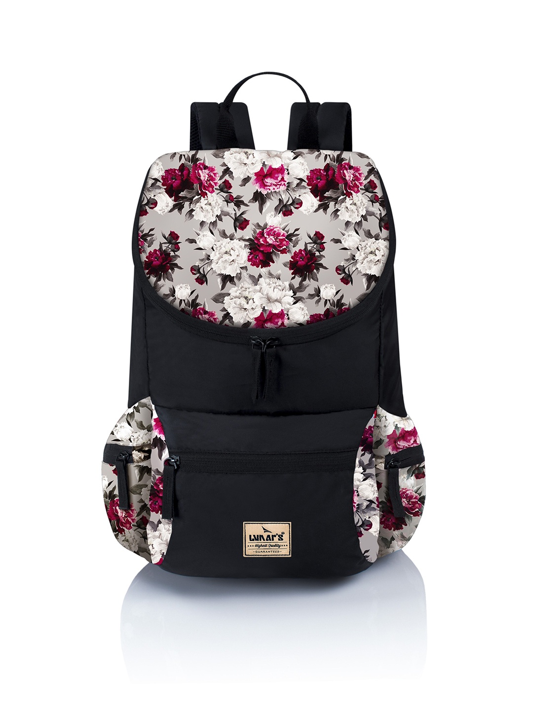 

LUNAR'S Unisex Black & Grey Printed Backpack