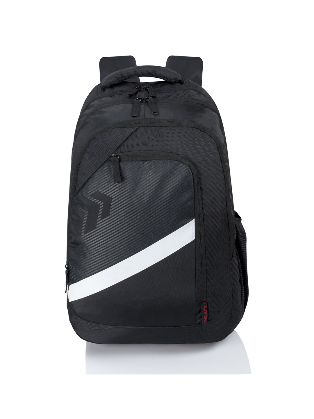 

LUNAR'S Unisex Black & White Embroidered Backpack