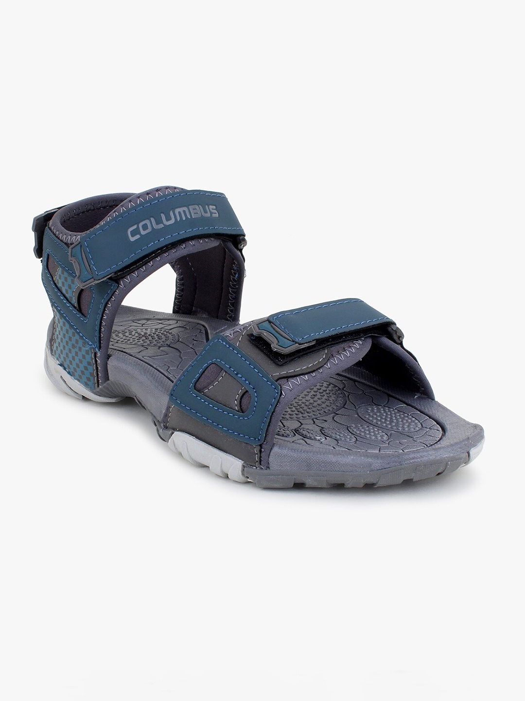 

Columbus Men Teal & Grey Colourblocked Synthetic Sports Sandals