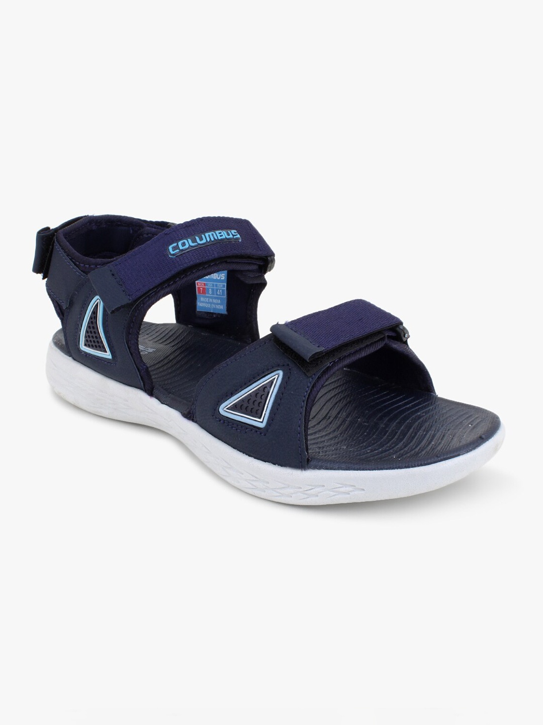 

Columbus Men Navy Blue Printed Synthetic Sports Sandals