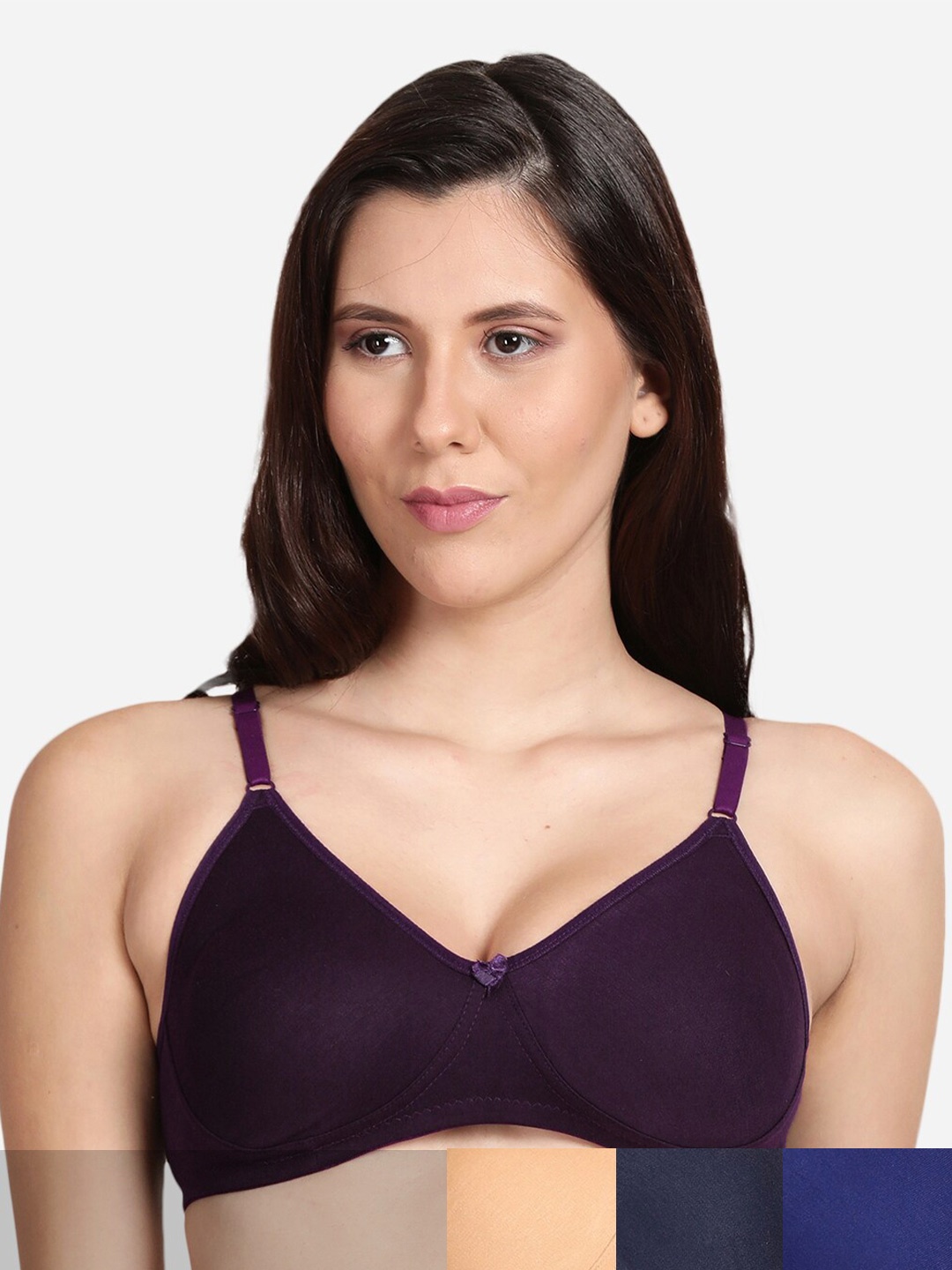 

shyaway Pack Of 5 Cotton Bra, Black