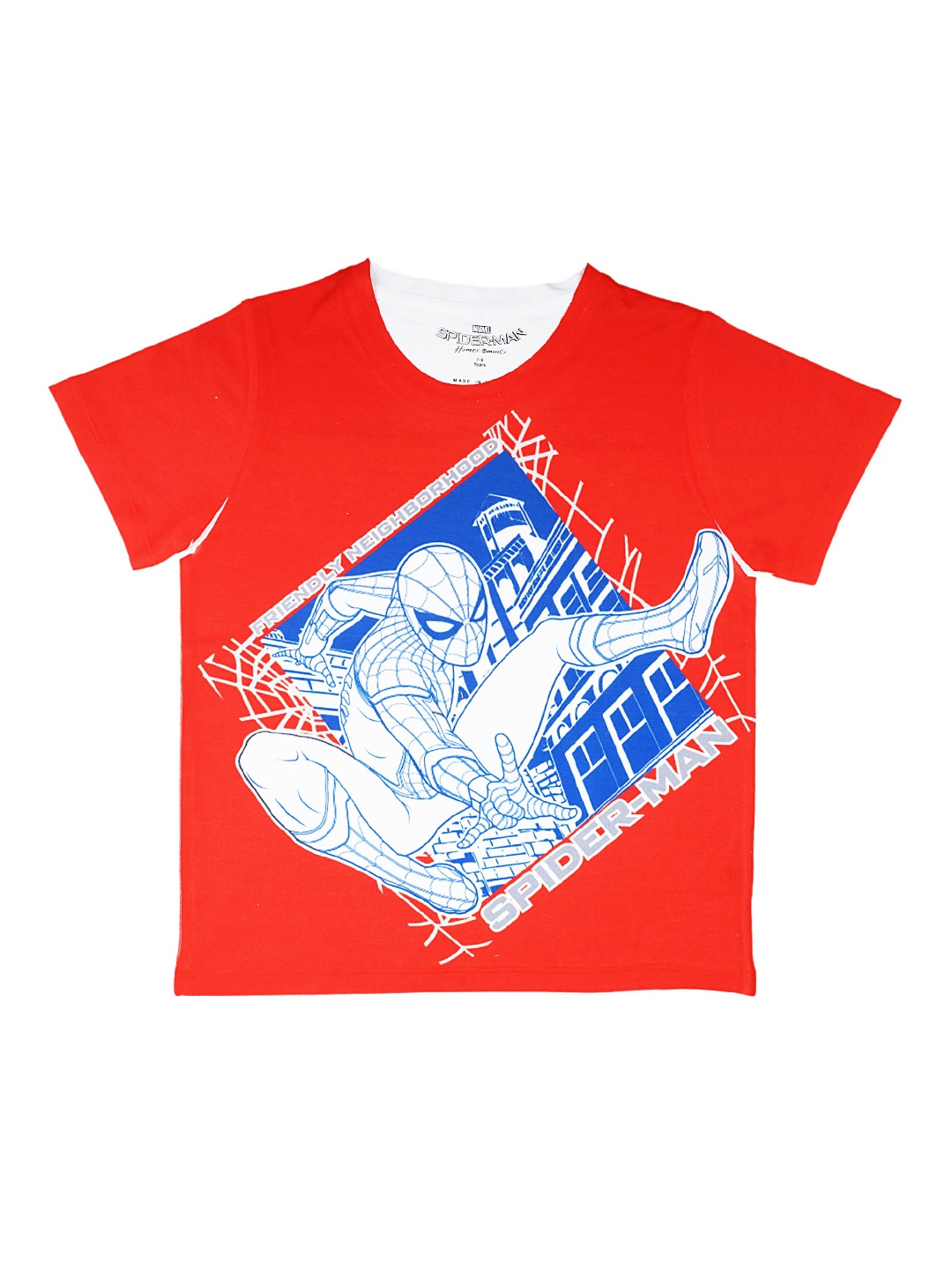 

Marvel by Wear Your Mind Boys Red & White Printed Round Neck T-shirt