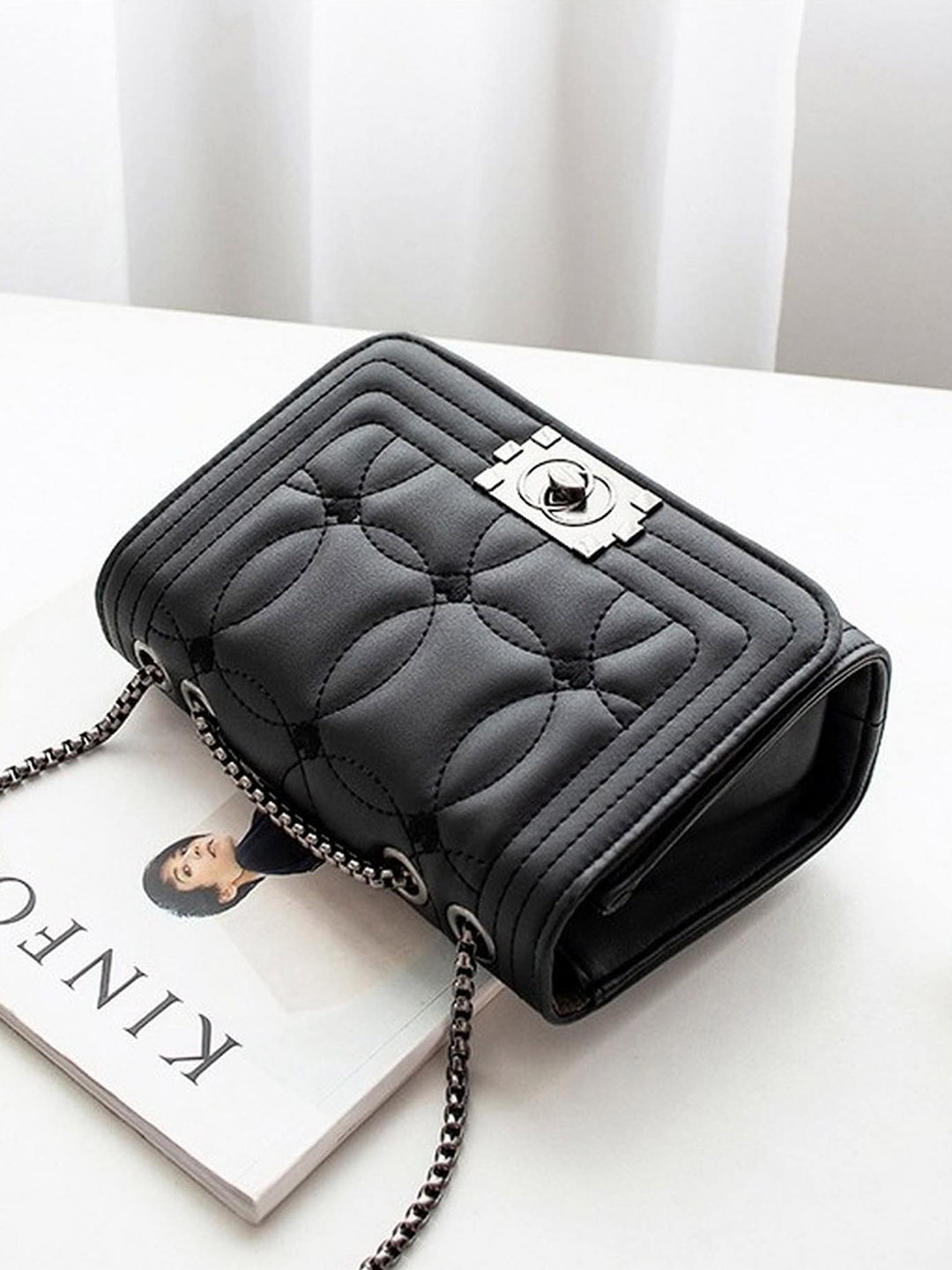 

Diva Dale Black Quilted Sling Bag