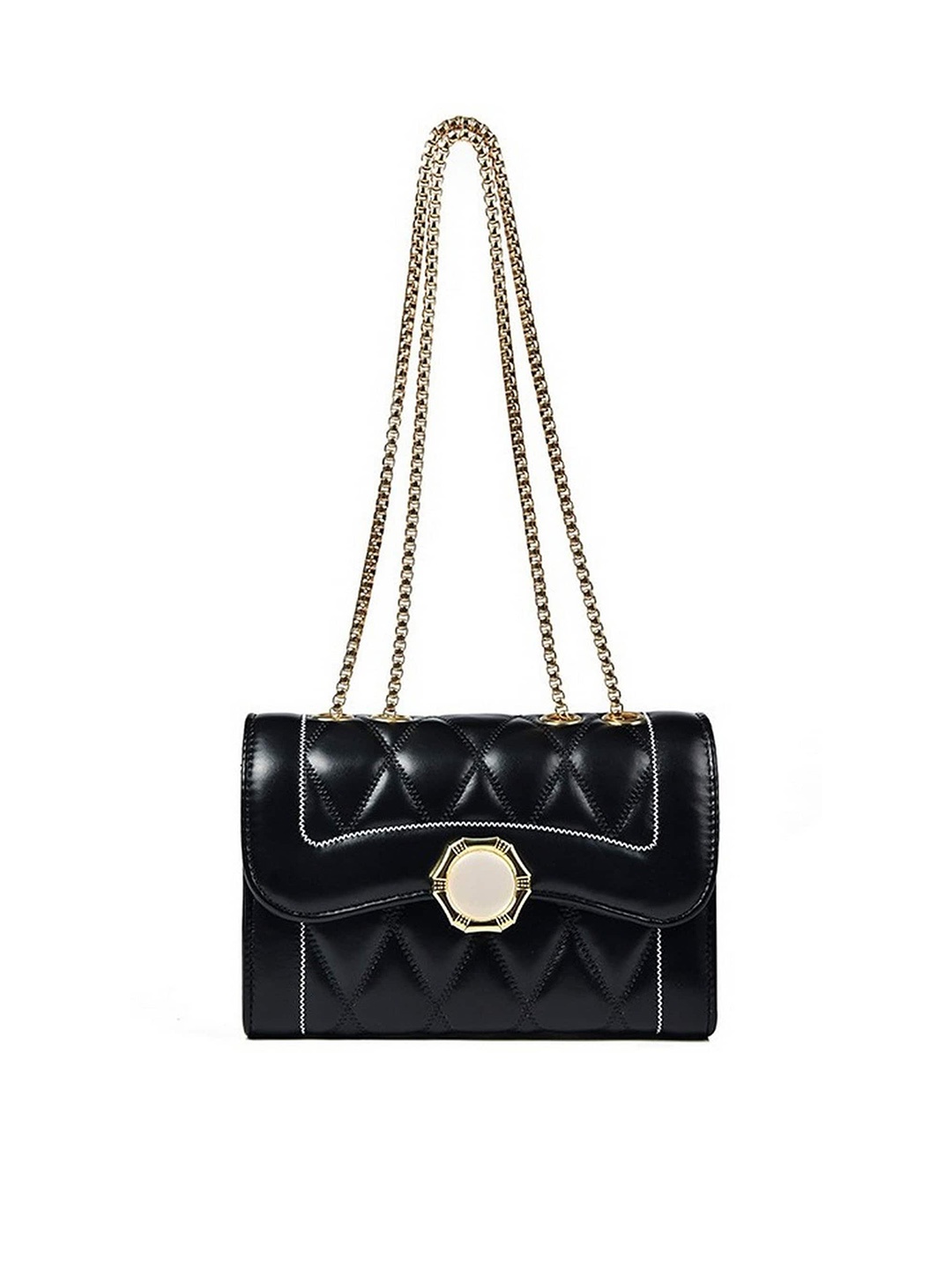 

Diva Dale Black Quilted Swagger Sling Bag