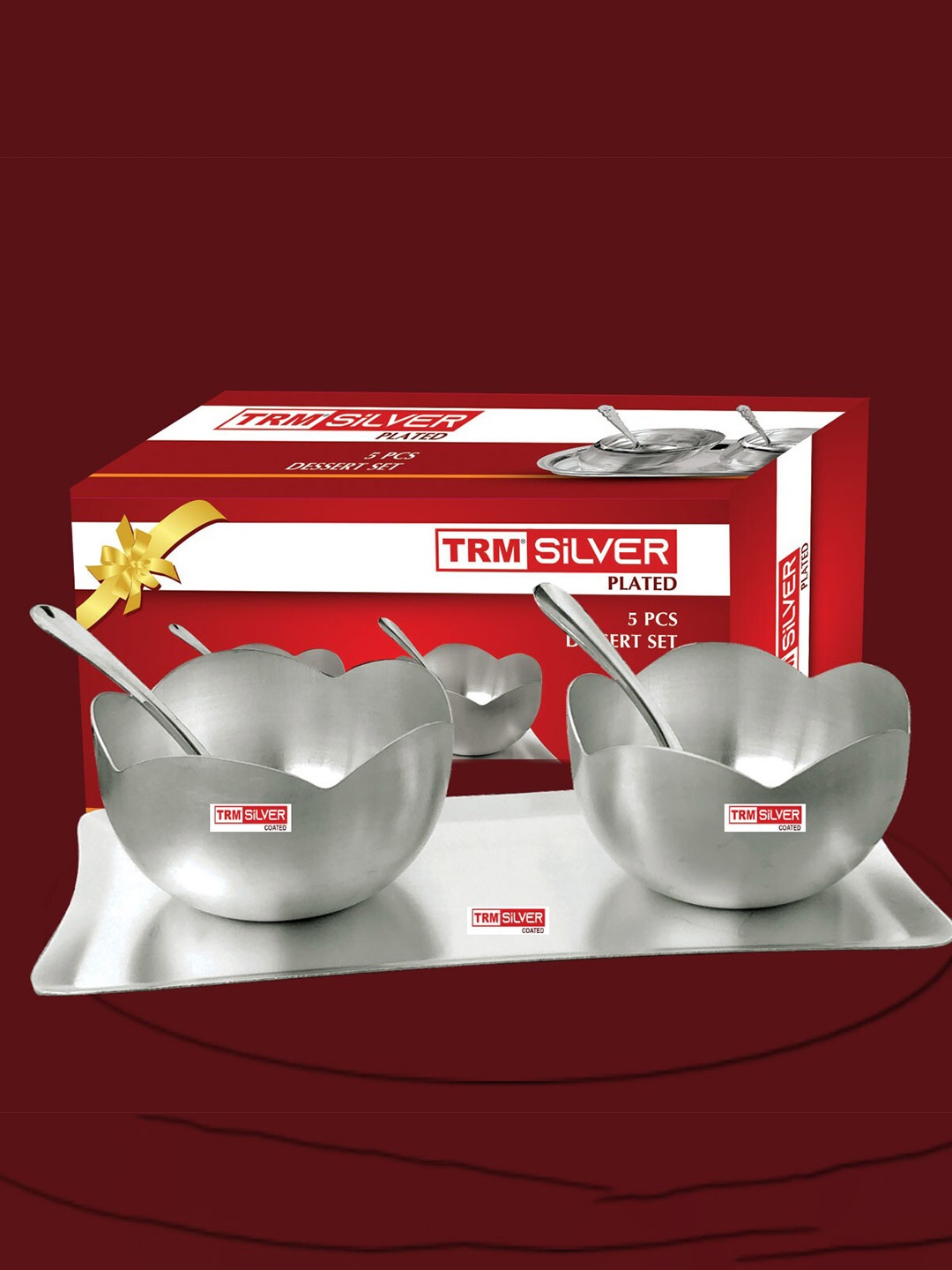 

TRM Silver-Toned Set of 5 Stainless Steel Bowls