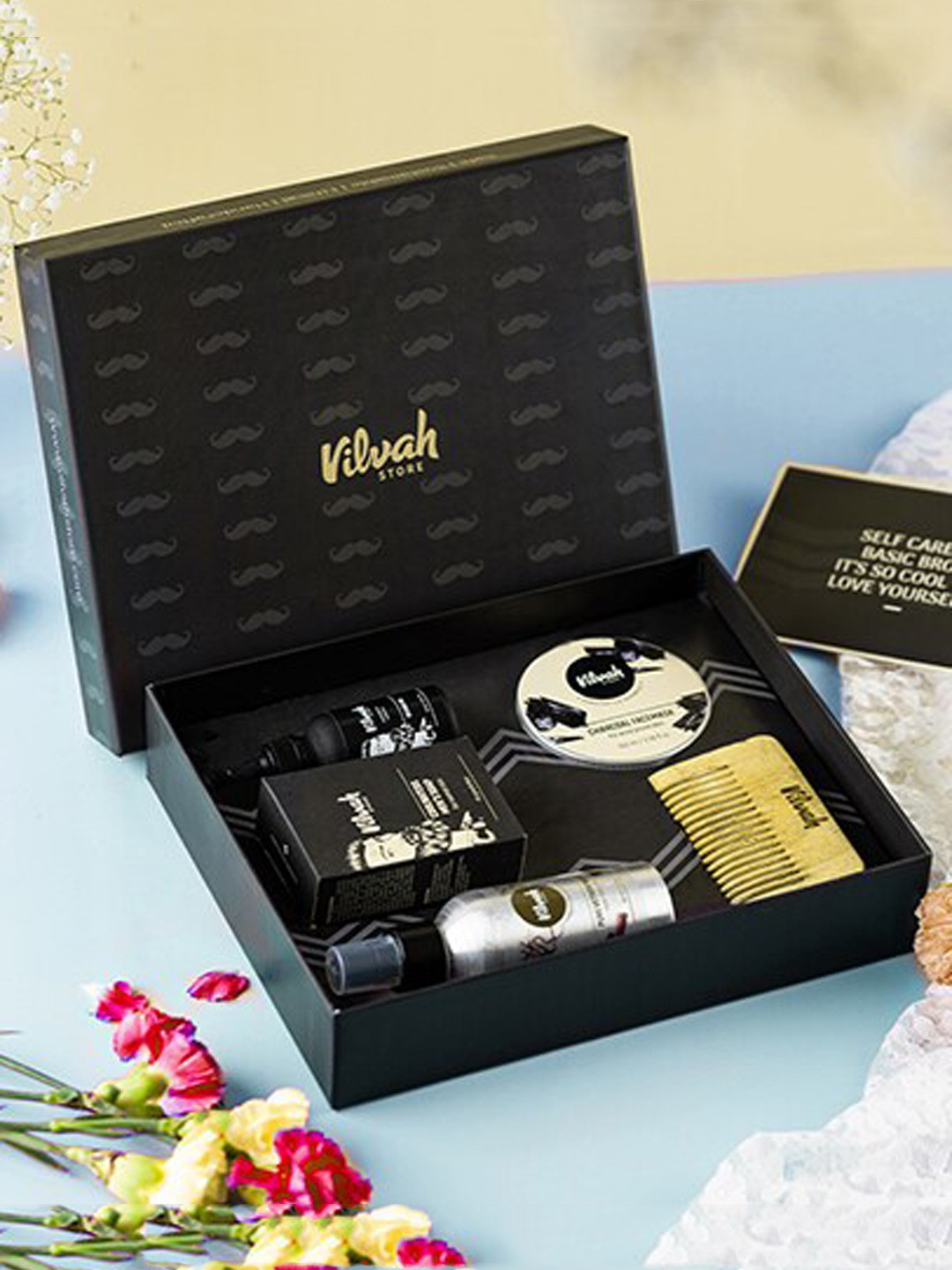 

Vilvah Store Men Grooming Kit, Black