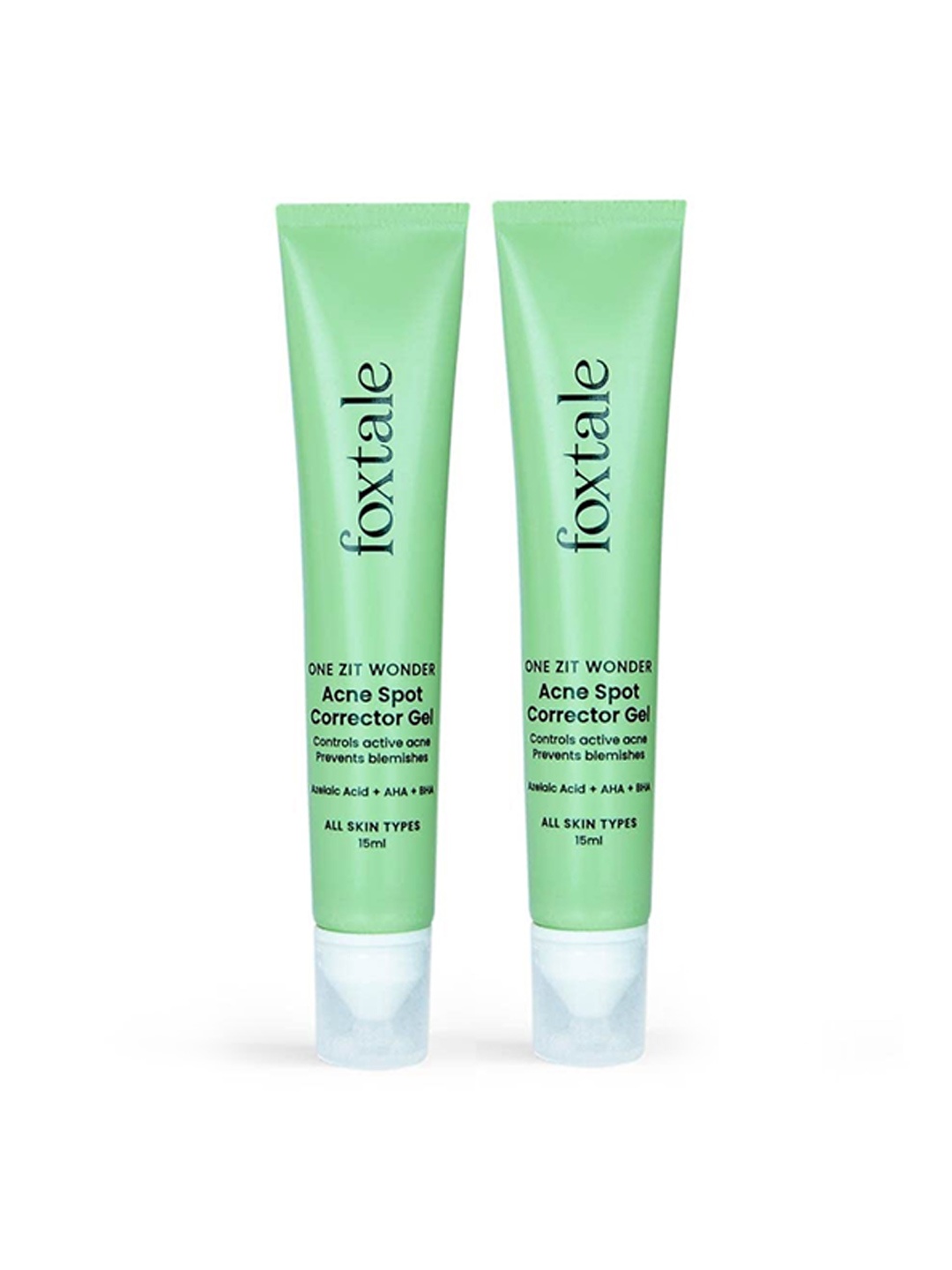 

FoxTale Pack Of 2 One Zit Wonder Acne Spot Corrector Gel 15ml, Green