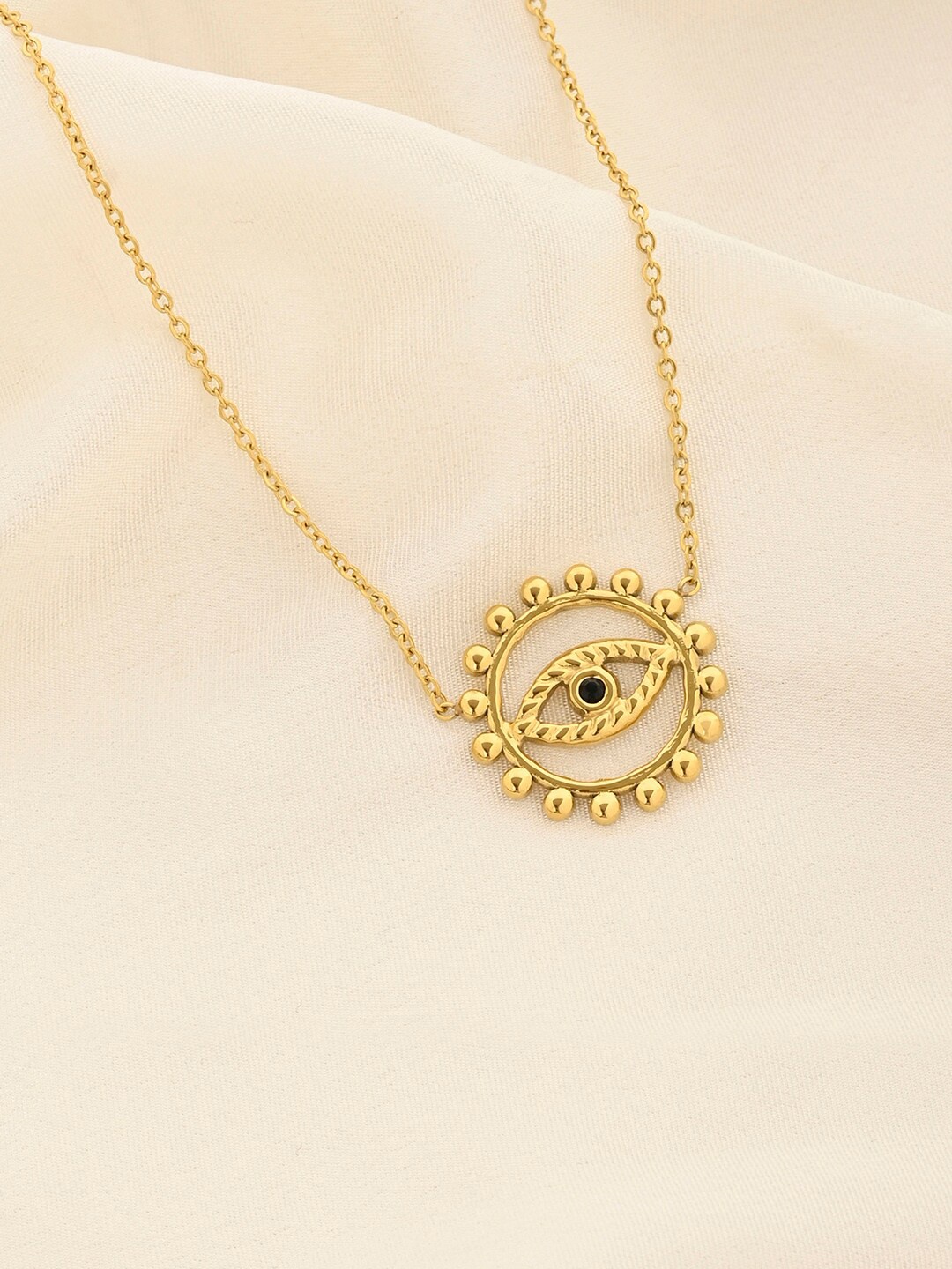 

Mikoto by FableStreet Women Gold-Toned & Black Gold-Plated Necklace
