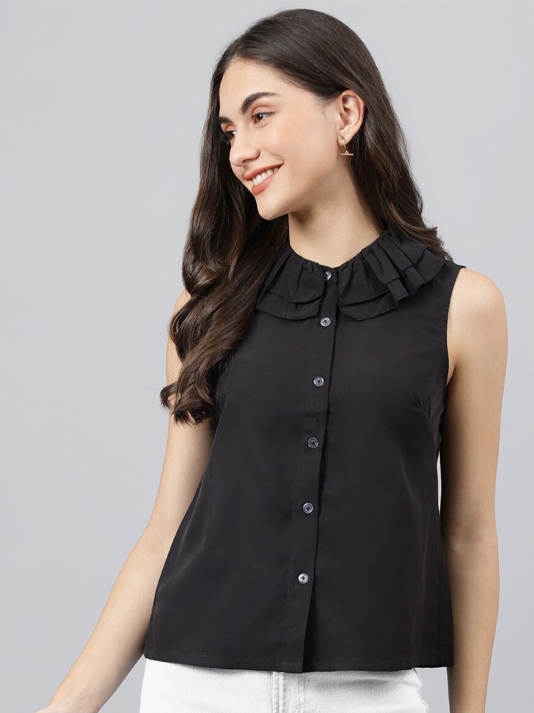 

DEEBACO Women Black Premium Casual Shirt